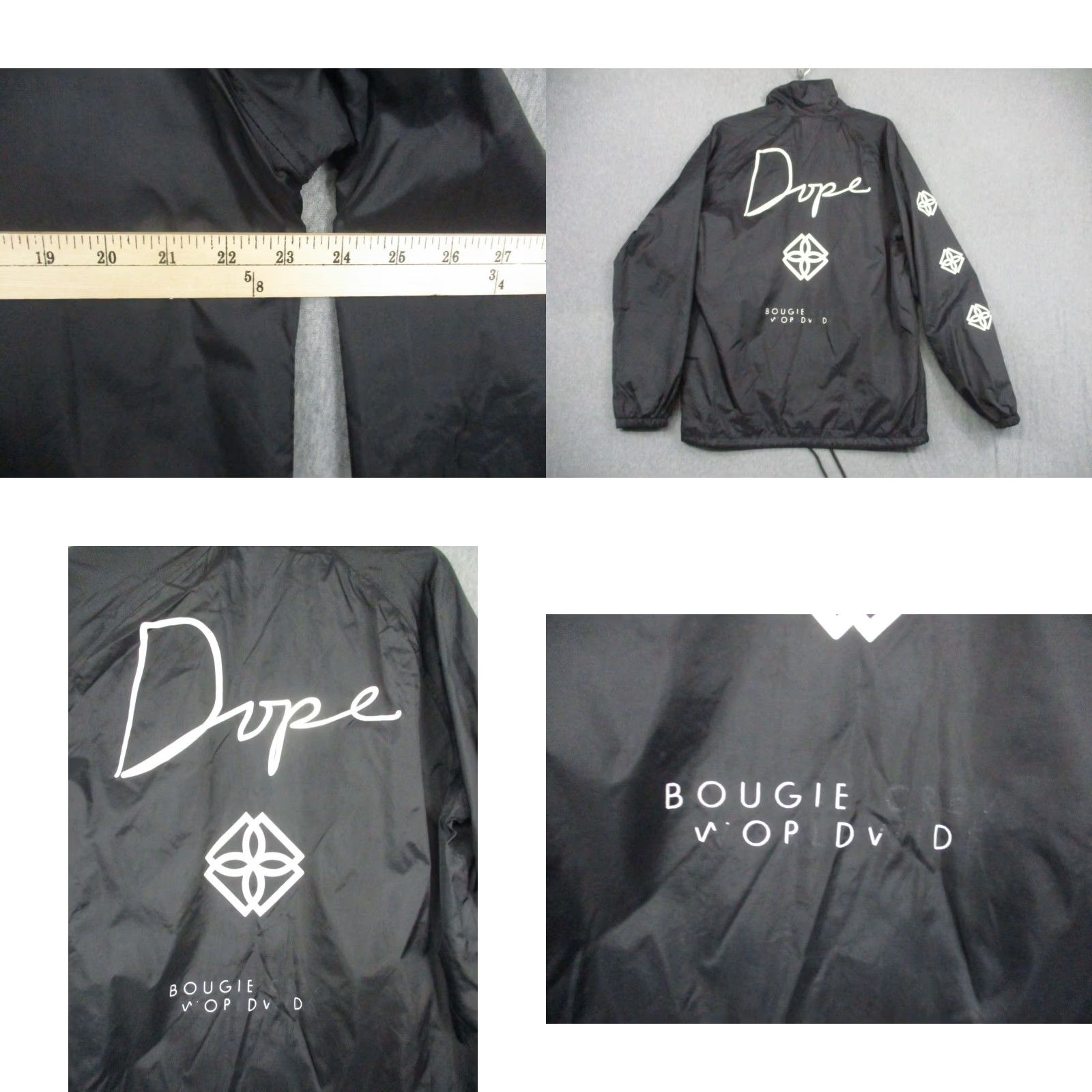 Vintage Dope Jacket Windbreaker Los Angeles Black Logo Oversized L Nylon Zip Casual Men Spring Summer Fall Winter 46 Chest Logo Embroidered Size US L / EU 52-54 / 3 - 8 Thumbnail