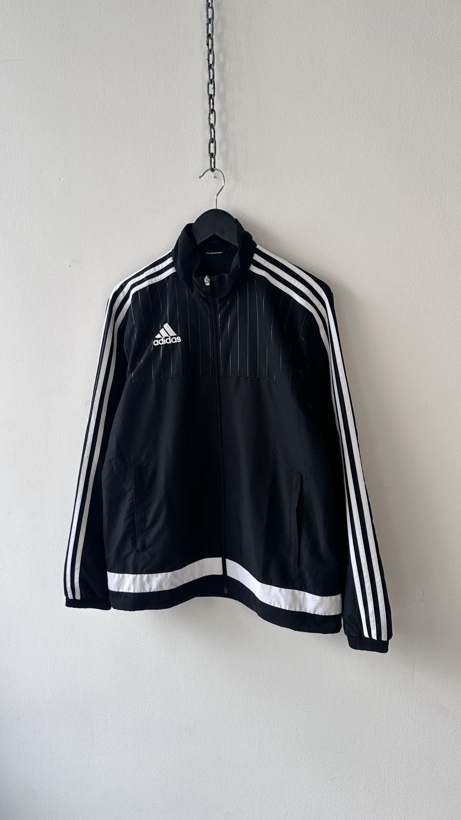 Adidas Vintage Adidas Tracksuit Top Jacket Black Terrace Casuals M Size US M / EU 48-50 / 2 - 4 Thumbnail