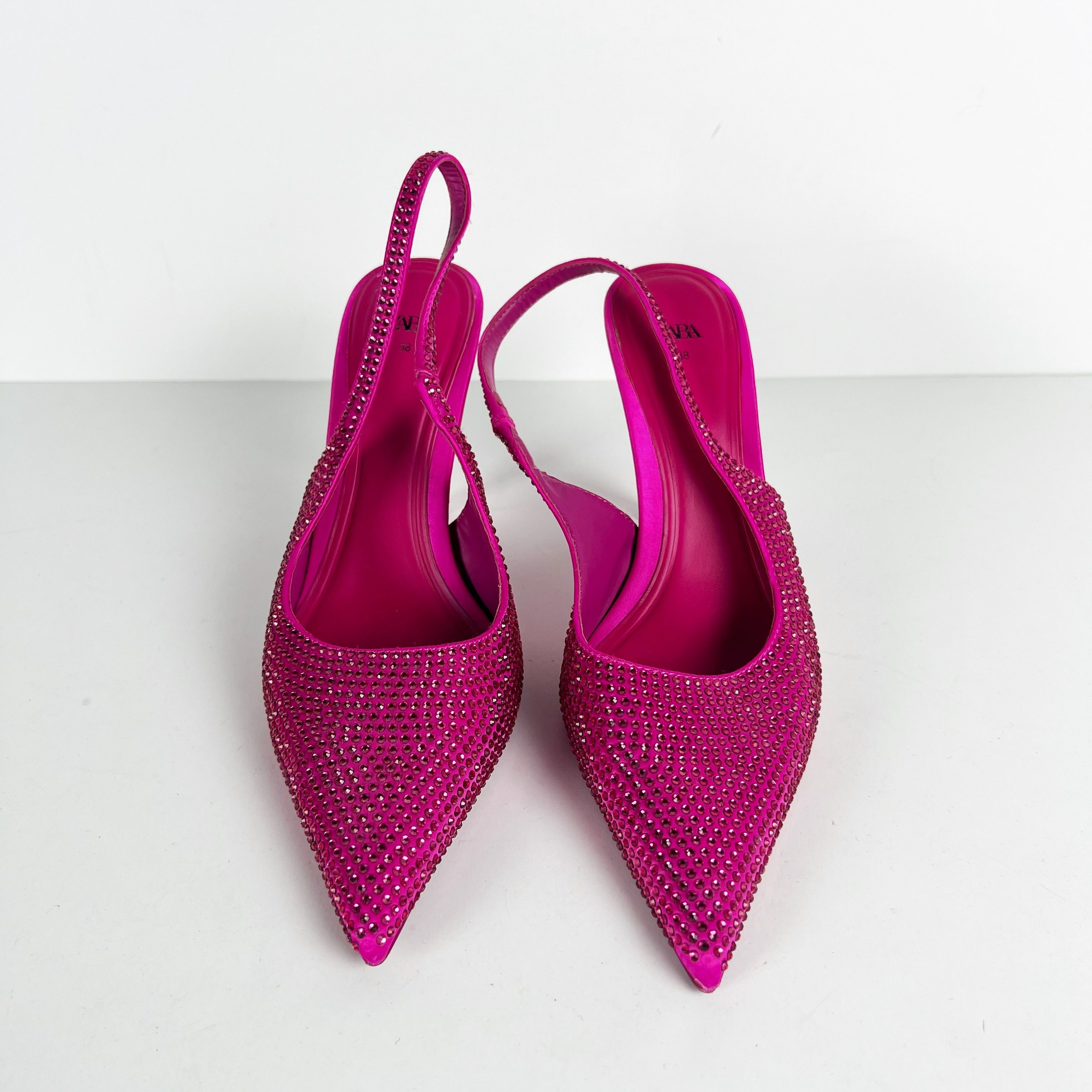 Zara Zara Crystal Rhinestone Jewel Pointed Toe Size US 8 / IT 38 - 2 Thumbnail