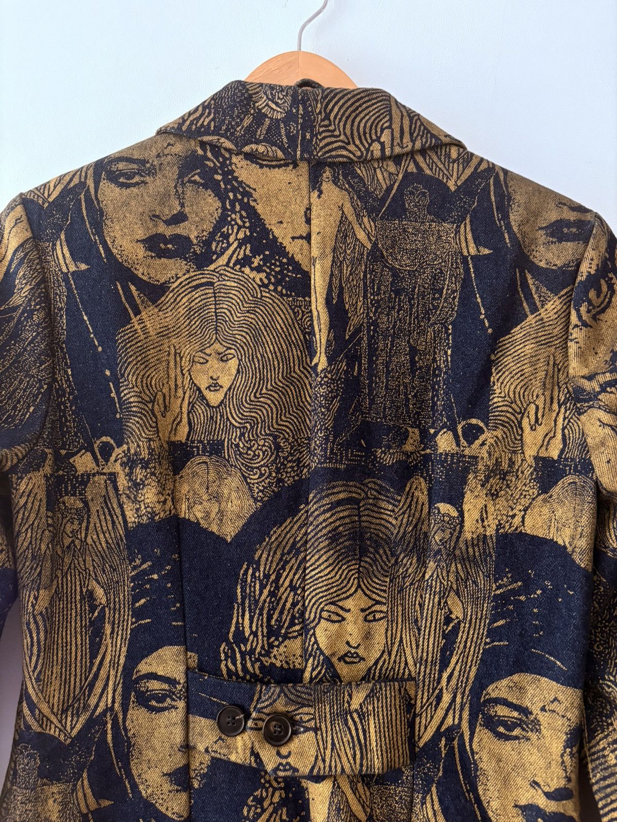 Vintage Roisin Dubh “Soul Gaze” Printed Denim Coat (2003) – Limited Size M / US 6-8 / IT 42-44 - 8 Thumbnail