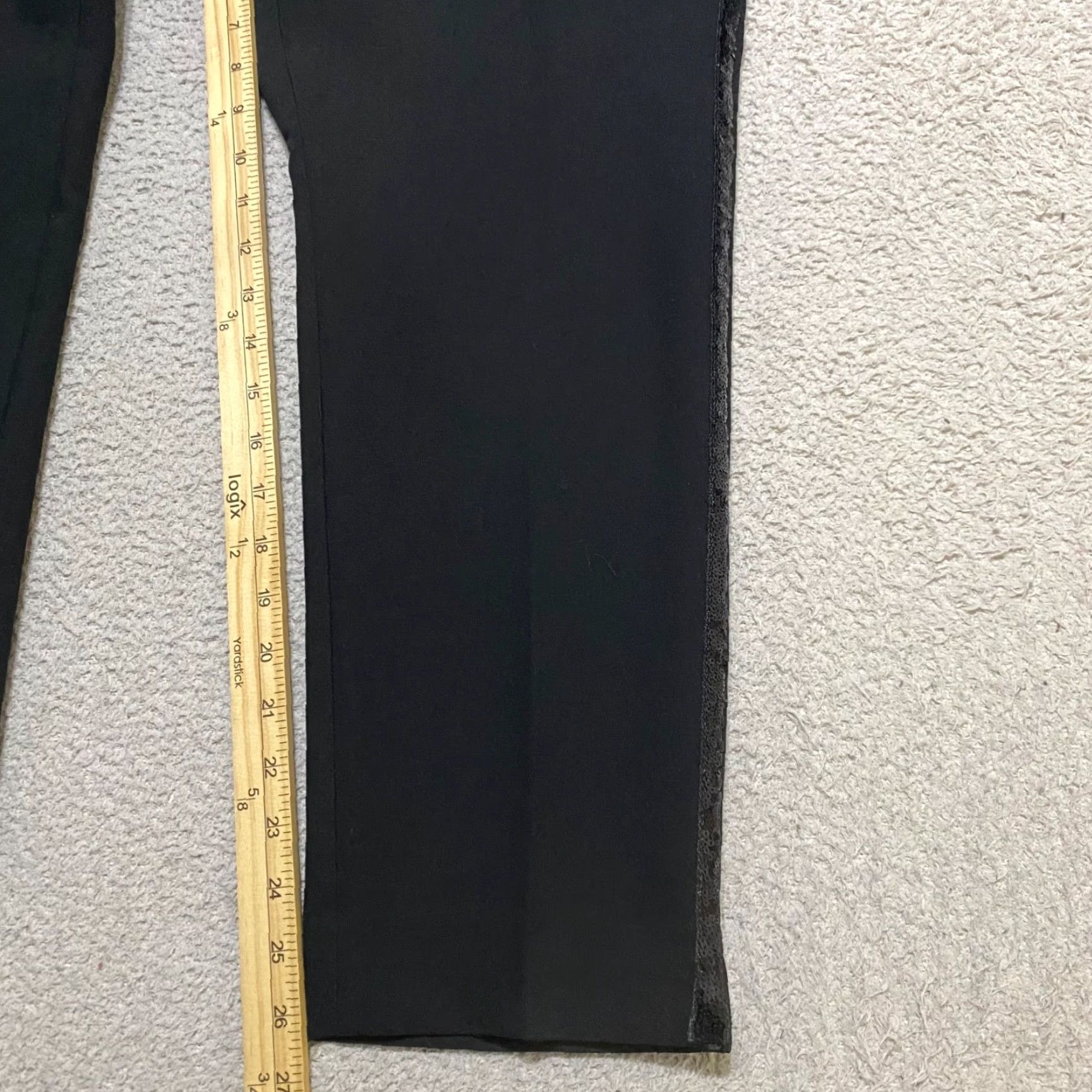 Talbots Talbots Womens 14P Pants Black Straight Hampshire Ankle Sequined Striped Petites Size 36" / US 14 / IT 50 - 6 Thumbnail