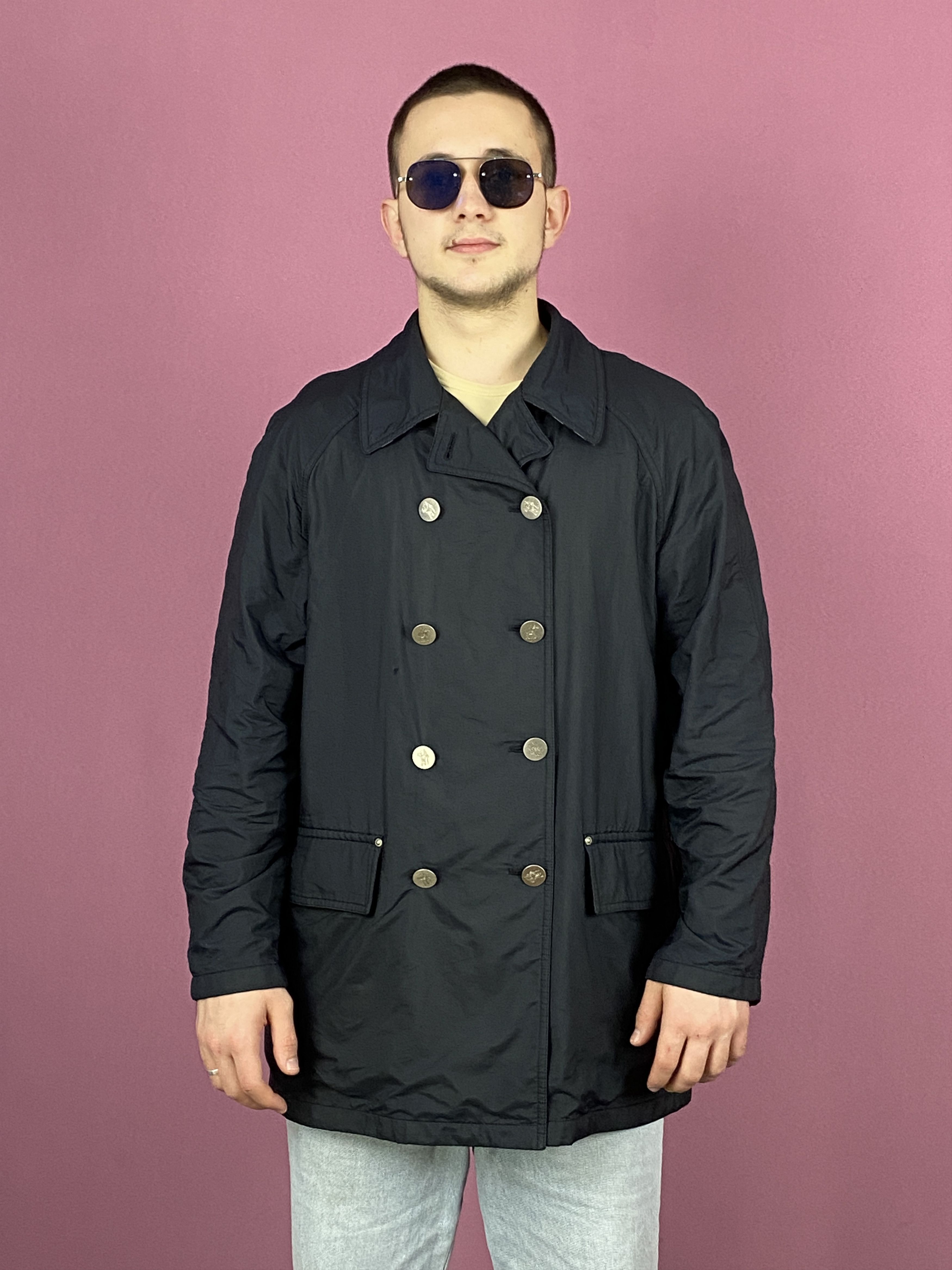 Burberry × Designer × Vintage 90s Burberrys Vintage Men's Peacoat - L Size US L / EU 52-54 / 3 - 1 Thumbnail