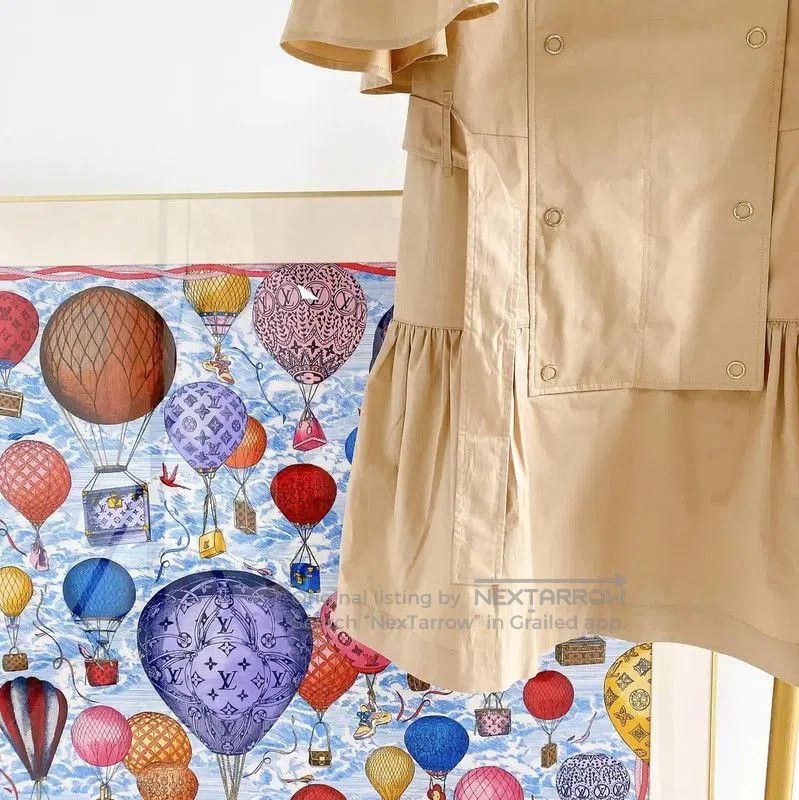 Burberry Burberry Khaki Short Sleeve Dress for Women. Size L / US 10 / IT 46 - 4 Thumbnail