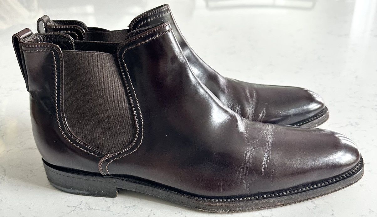Salvatore Ferragamo Salvatore Ferragamo Chelsea Boots – Dark Brown – Size 11 D Size US 11 / EU 44 - 2 Thumbnail