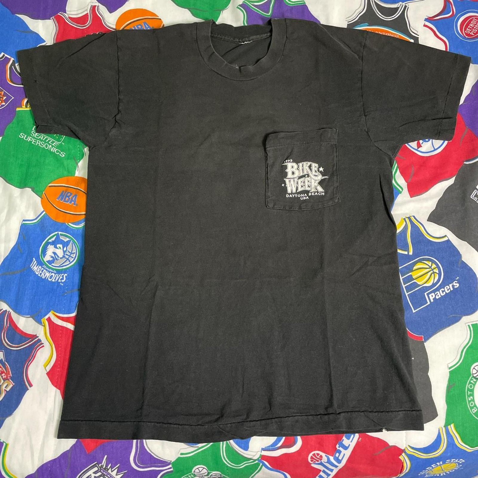 Harley Davidson × Vintage VTG 1993 Bike Week Daytona Beach USA Harley Motorcycle Tee Size US M / EU 48-50 / 2 - 2 Thumbnail