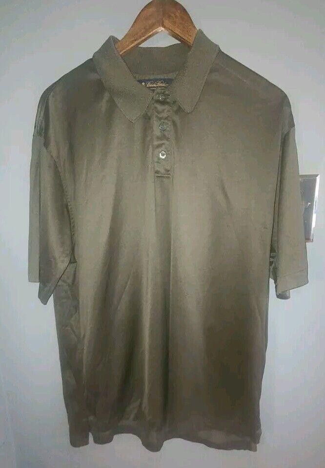 Brooks Brothers BROOKS BROTHERS PERFORMANCE KNIT Polo GREEN Olive LARGE Size US L / EU 52-54 / 3 - 1 Thumbnail
