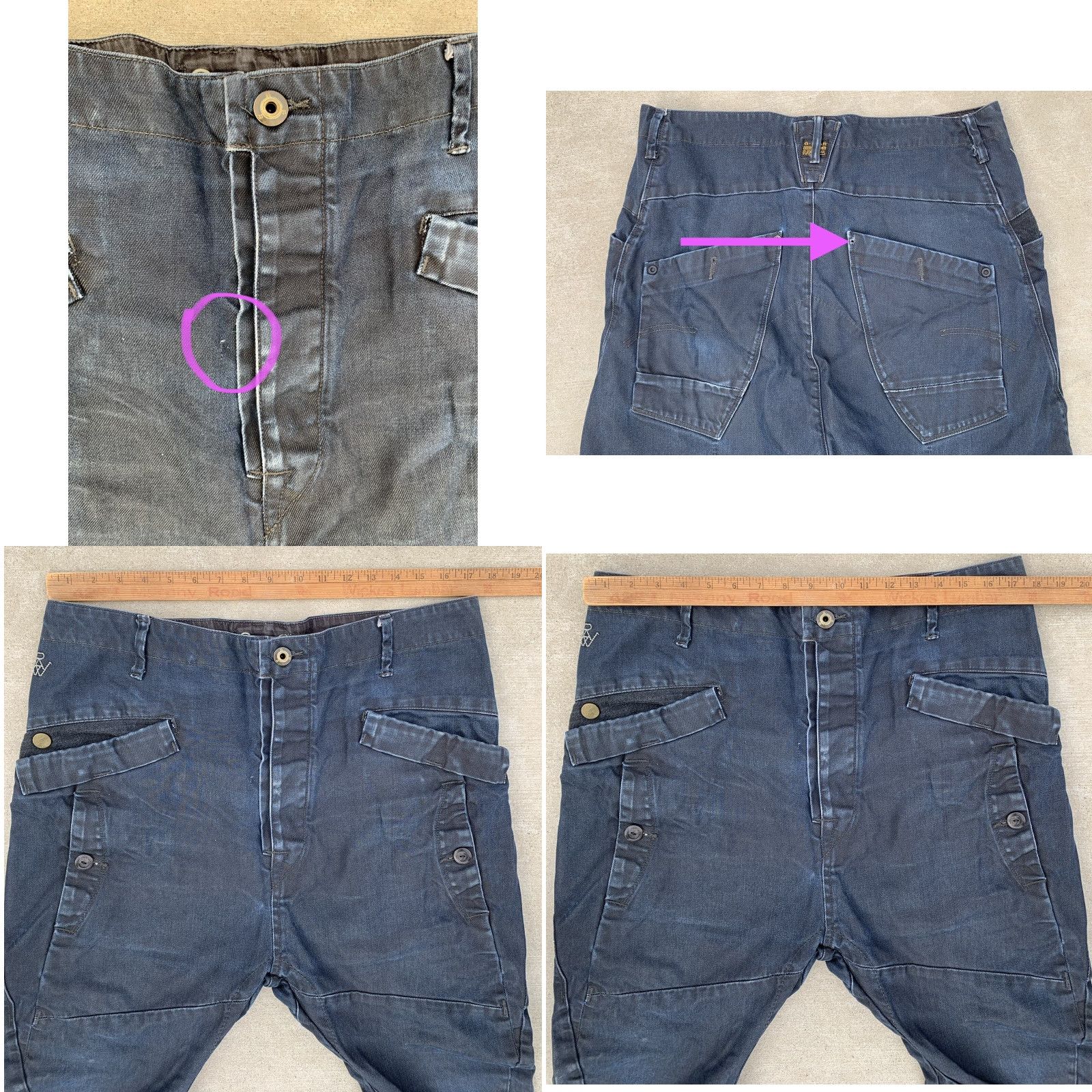 G-Star G Star Raw Jeans South East District KBWG 100 Button Fly Measues 38 X 28 Size US 38 / EU 54 - 10 Thumbnail