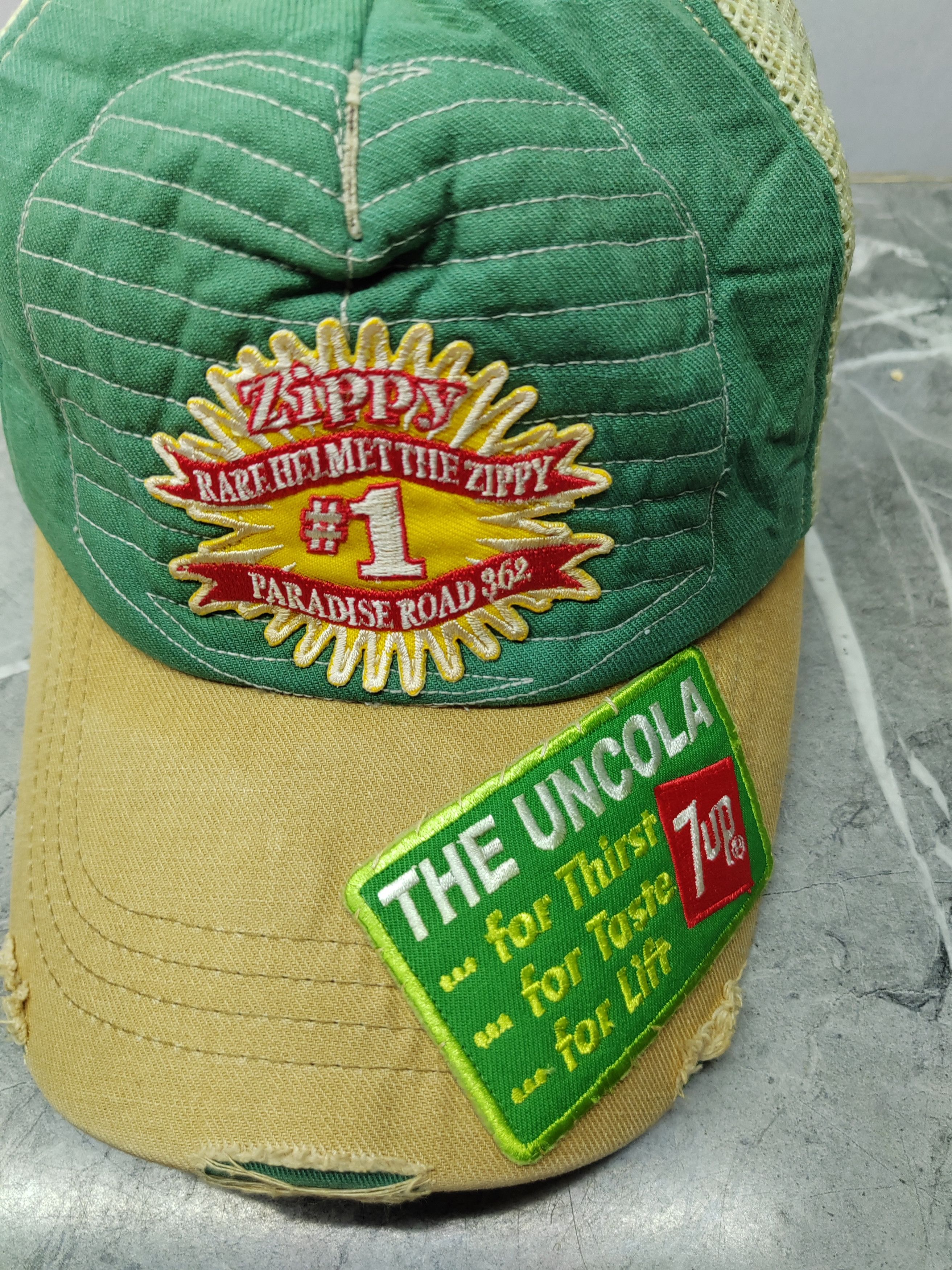 Japanese Brand Vintage 7up Zippy Cola Distressed Style Trucker Hat Cap Size ONE SIZE - 3 Thumbnail