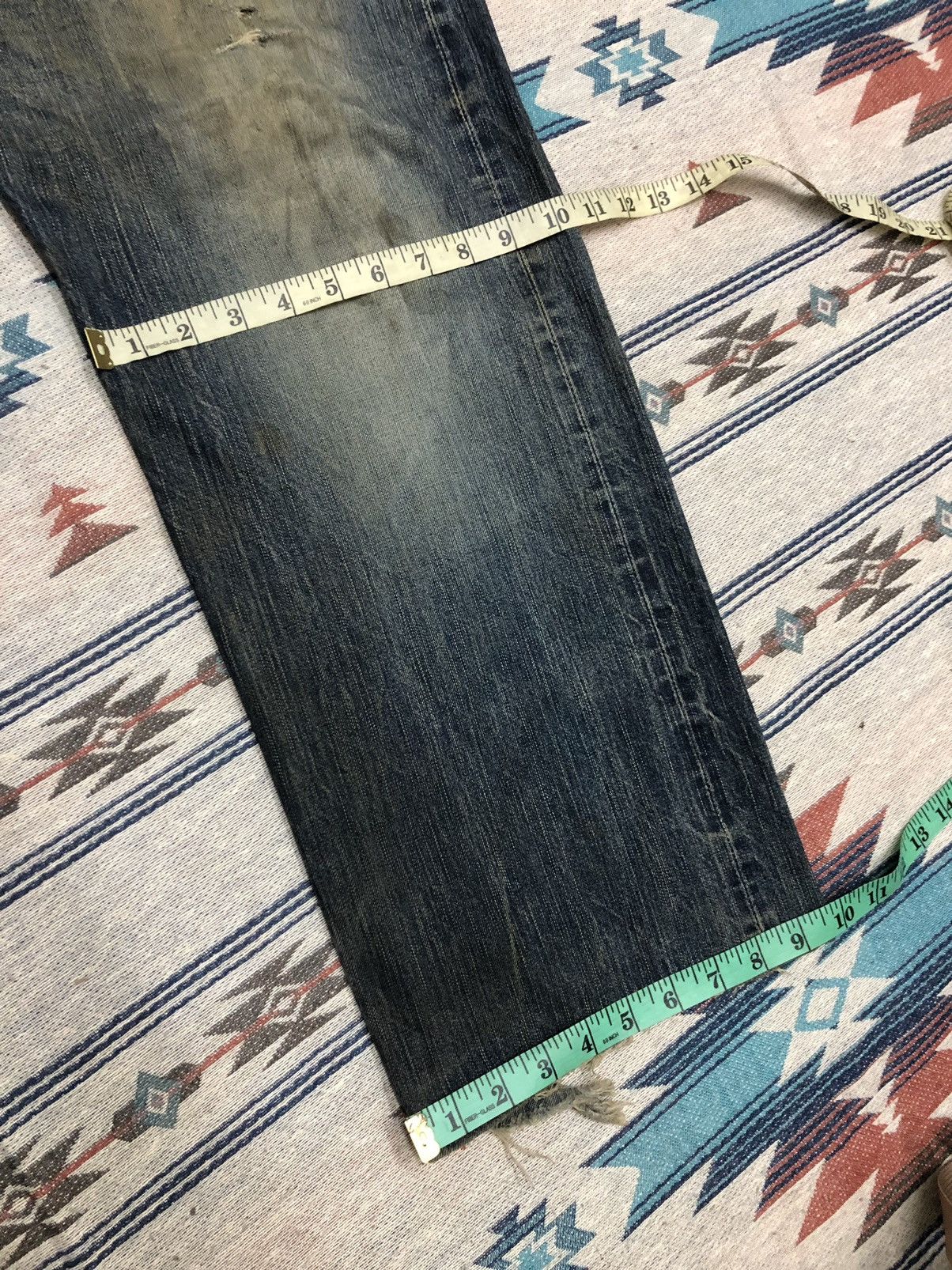 Edwin WIDE LEG RUSTY DAMAGED DISTRESSED SELVEDGE DENIM BY EDWIN Size US 38 / EU 54 - 13 Thumbnail