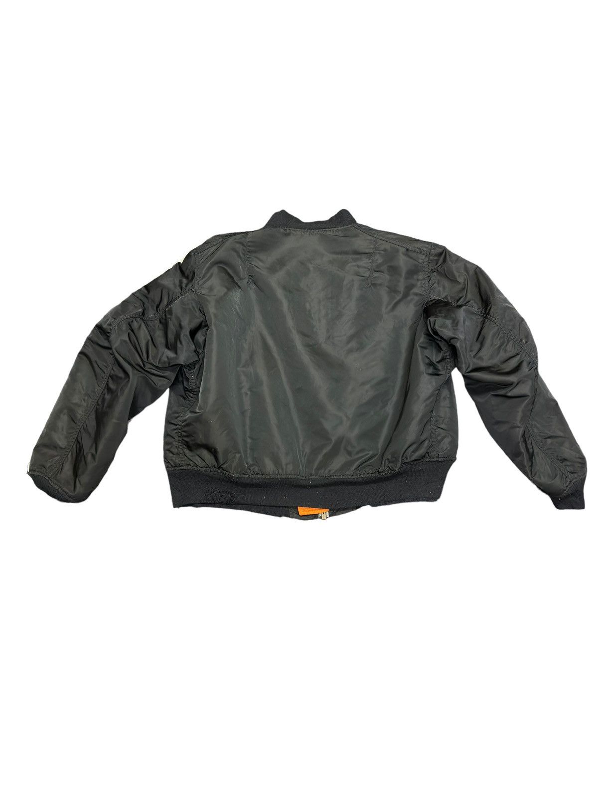 Alpha Industries Vintage Alpha MA-1 Plain Black Bomber Jacket Size US XL / EU 56 / 4 - 4 Thumbnail