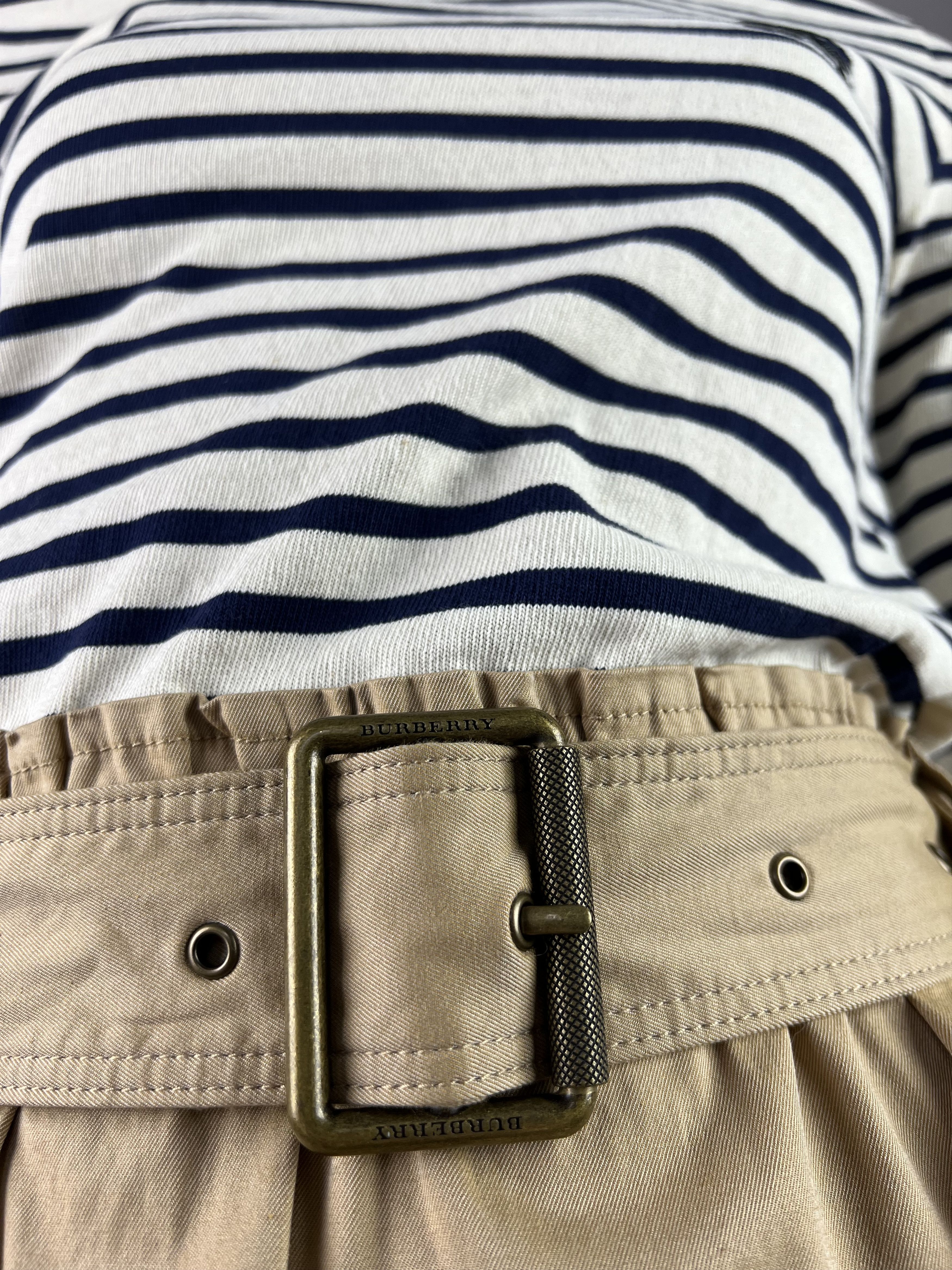 Burberry Burberry Brit Striped Belted Cotton Dress Size XS Size XS / US 0-2 / IT 36-38 - 6 Thumbnail