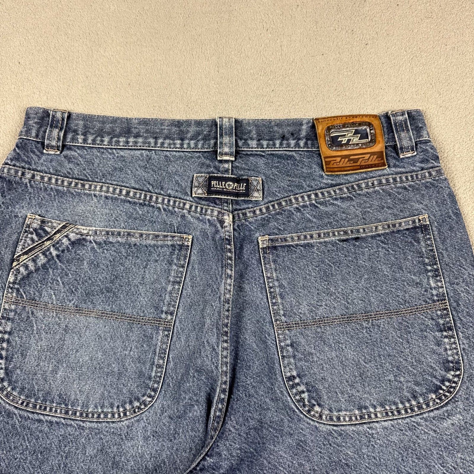 Pelle Pelle Pelle Pelle Denim Shorts 38 Jorts Baggy Skater Y2K 90s Size US 38 / EU 54 - 9 Thumbnail