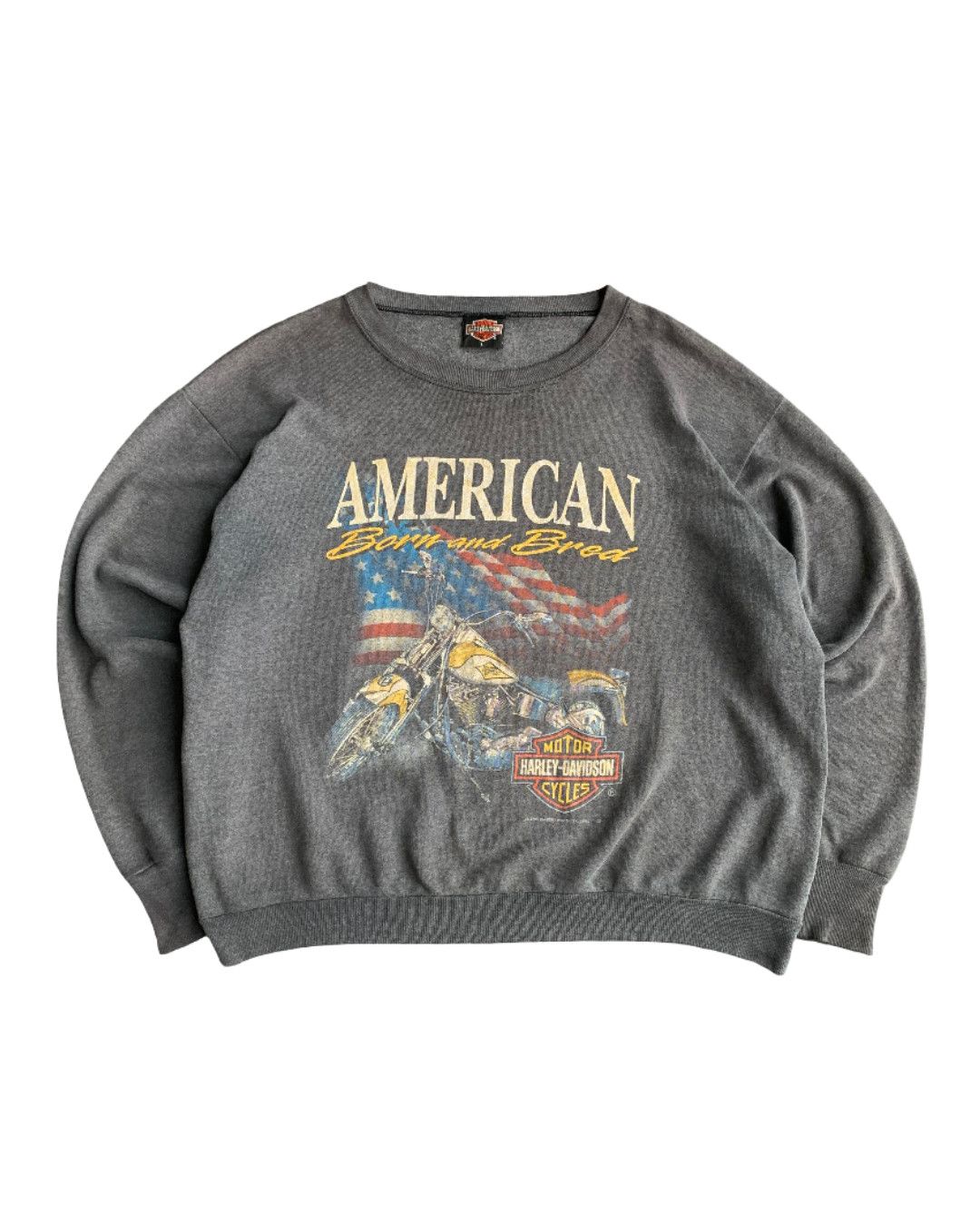 Harley Davidson 💎 Vintage Faded 3D Emblem 1992 Harley Davidson Sweatshirts Size US L / EU 52-54 / 3 - 1 Thumbnail