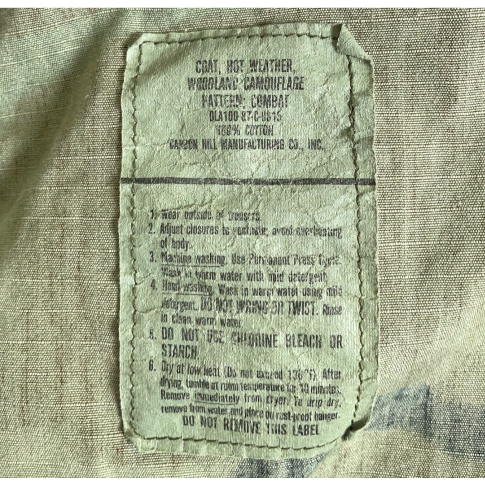 Vintage VINTAGE Carbon Hill Army Woodland Camo Jacket Adult Medium Green 80s Military Mens Size US M / EU 48-50 / 2 - 5 Thumbnail