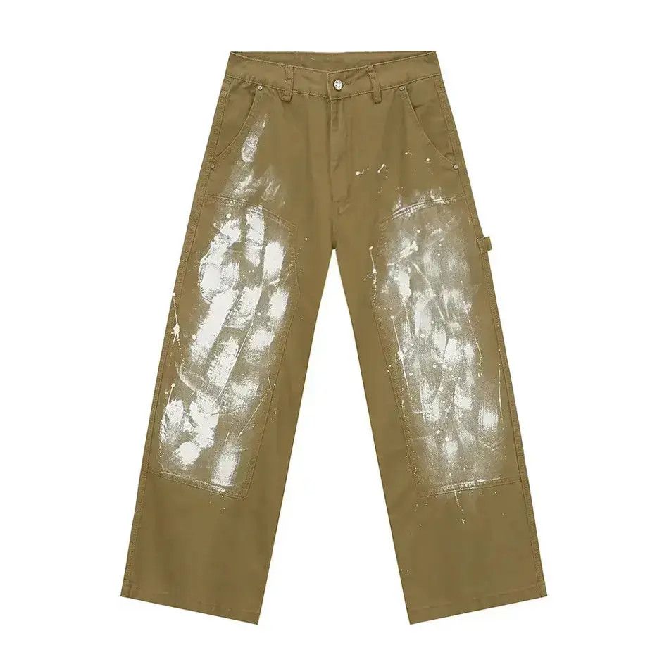 Japanese Brand Retro loose wide leg graffiti jeans Size US 32 / EU 48 - 6 Thumbnail