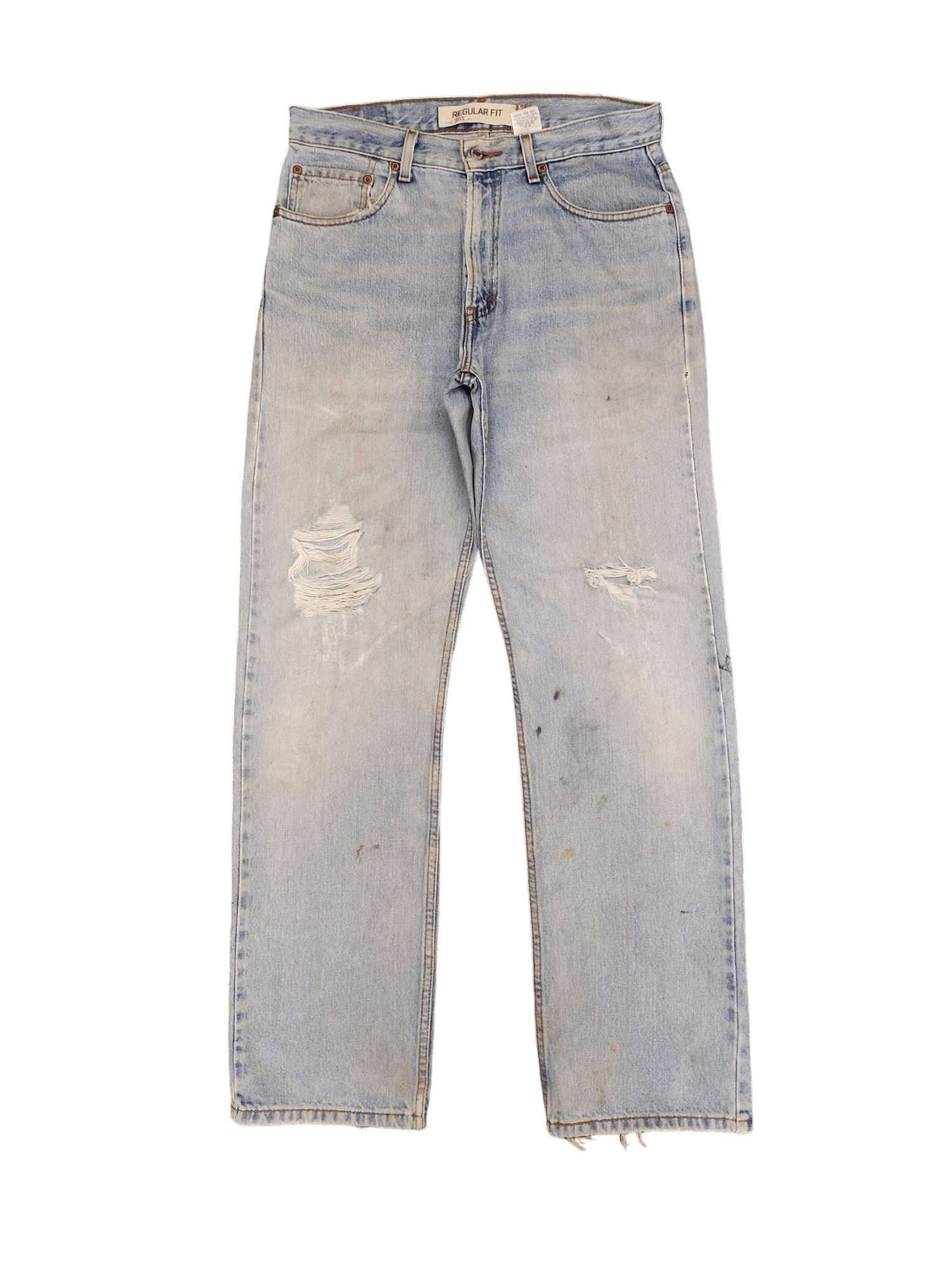 Levi's Size 33x32 Vintage Levis 505 Light Wash Jeans Regular Fit Size US 33 - 1 Thumbnail