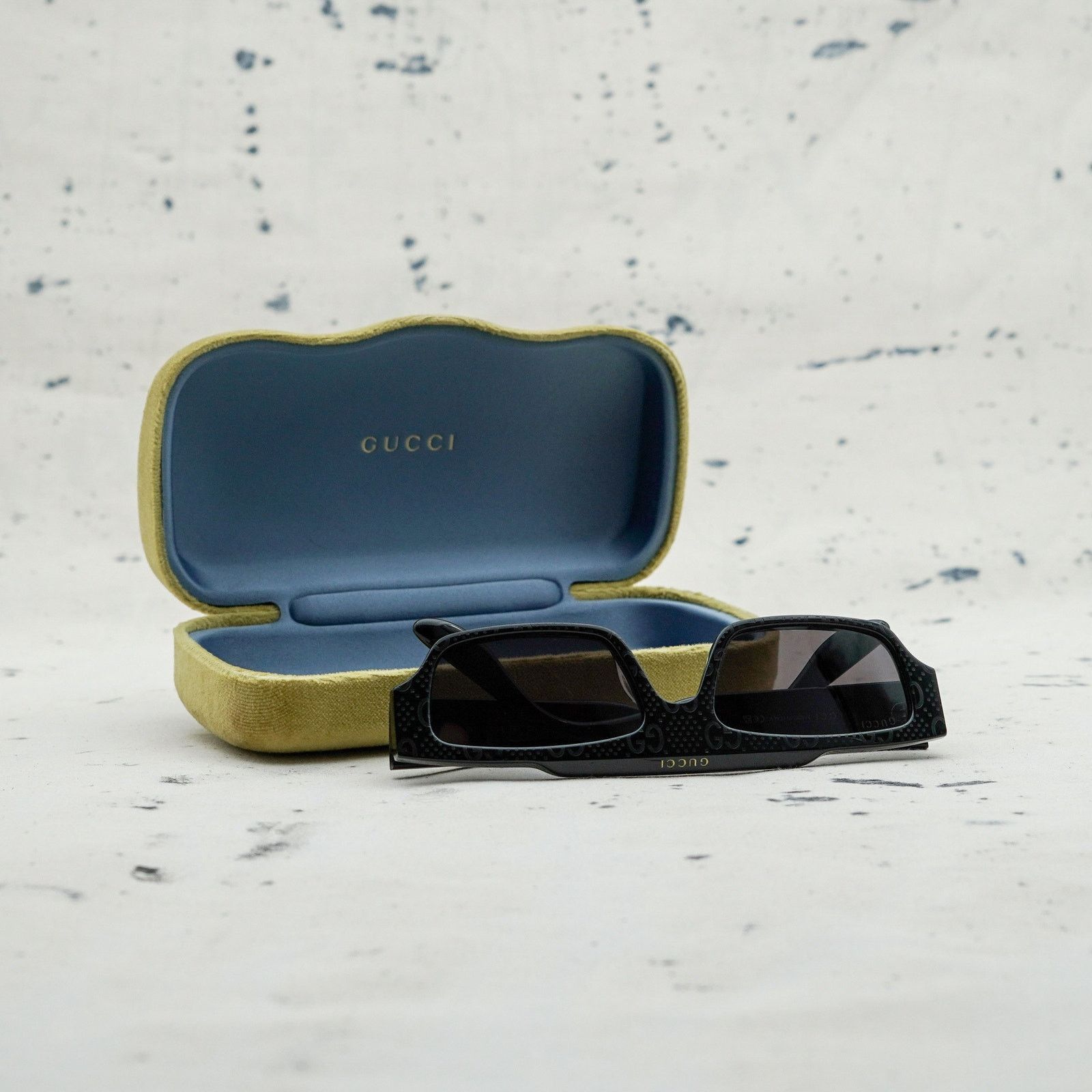 Gucci Gucci 1592s black monogram gg logo rectangular sunglasses Size ONE SIZE - 10 Thumbnail