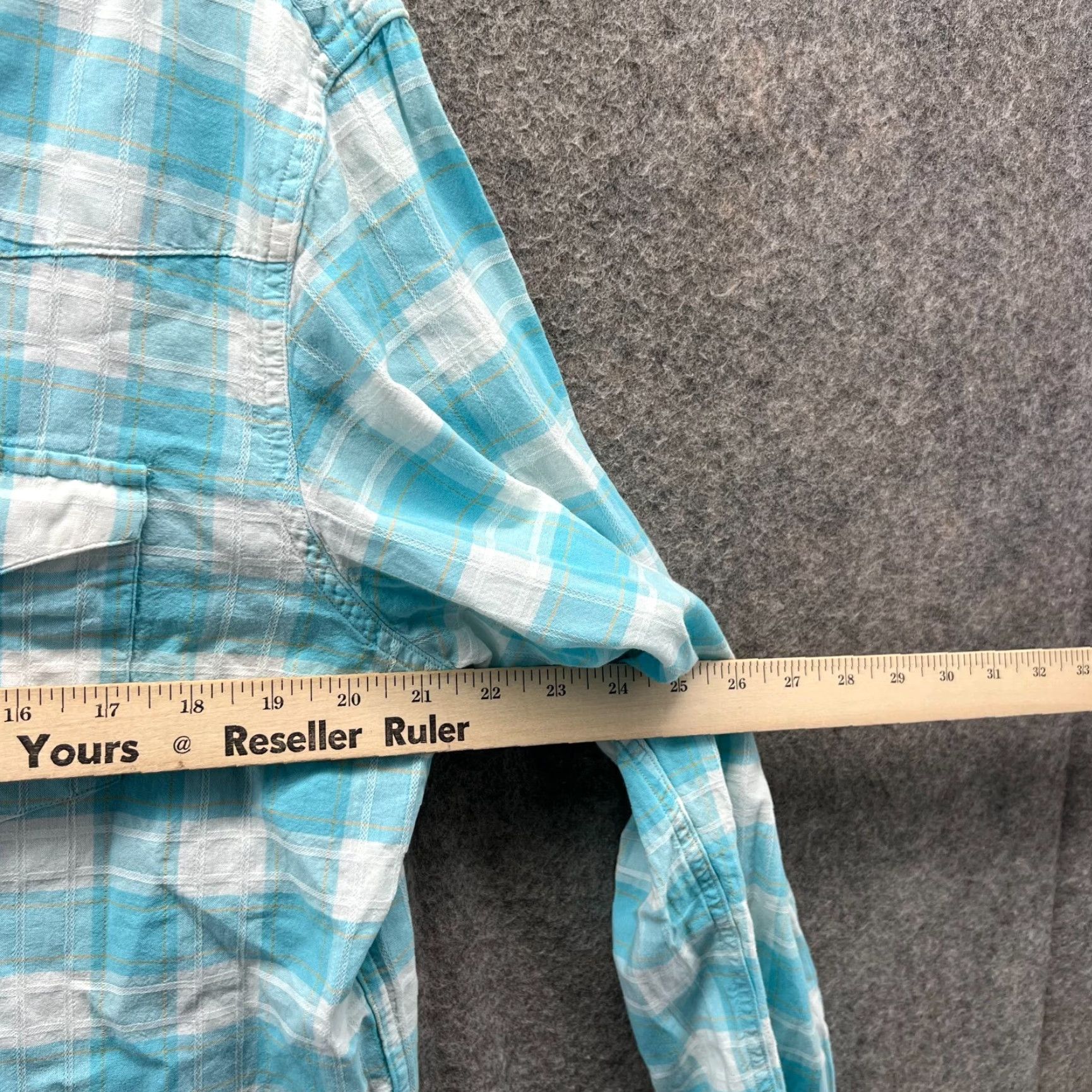 Polo Ralph Lauren VINTAGE Polo Ralph Lauren Shirt Mens Large Blue Pearl Snap Check Western Cowboy Linen Size US L / EU 52-54 / 3 - 5 Thumbnail