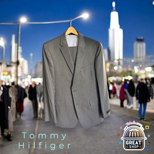 Tommy Hilfiger New TOMMY HILFIGER 100% WOOL Full SUIT 46R Size 46R - 1 Thumbnail