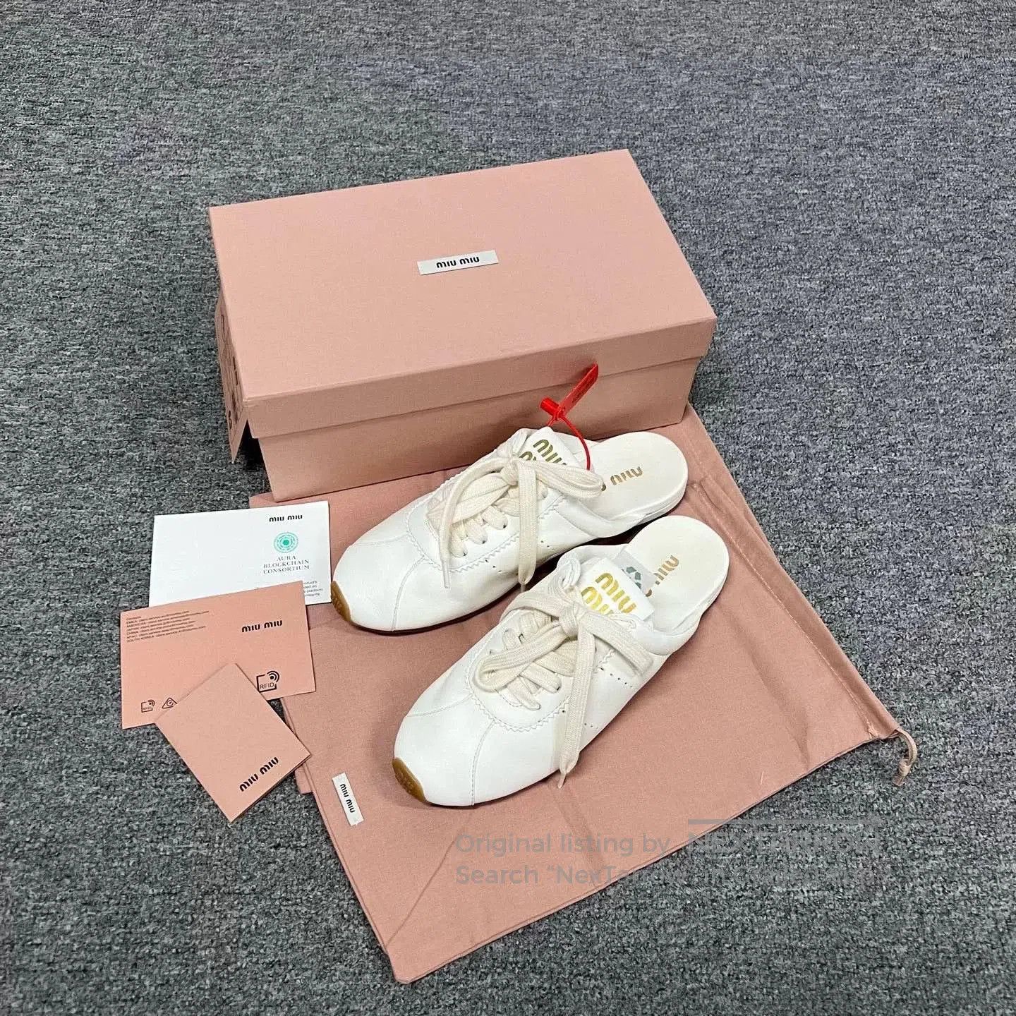 Miu Miu MiuMiu Plume White Mule Training Shoes. Size US 7 / IT 37 - 6 Thumbnail