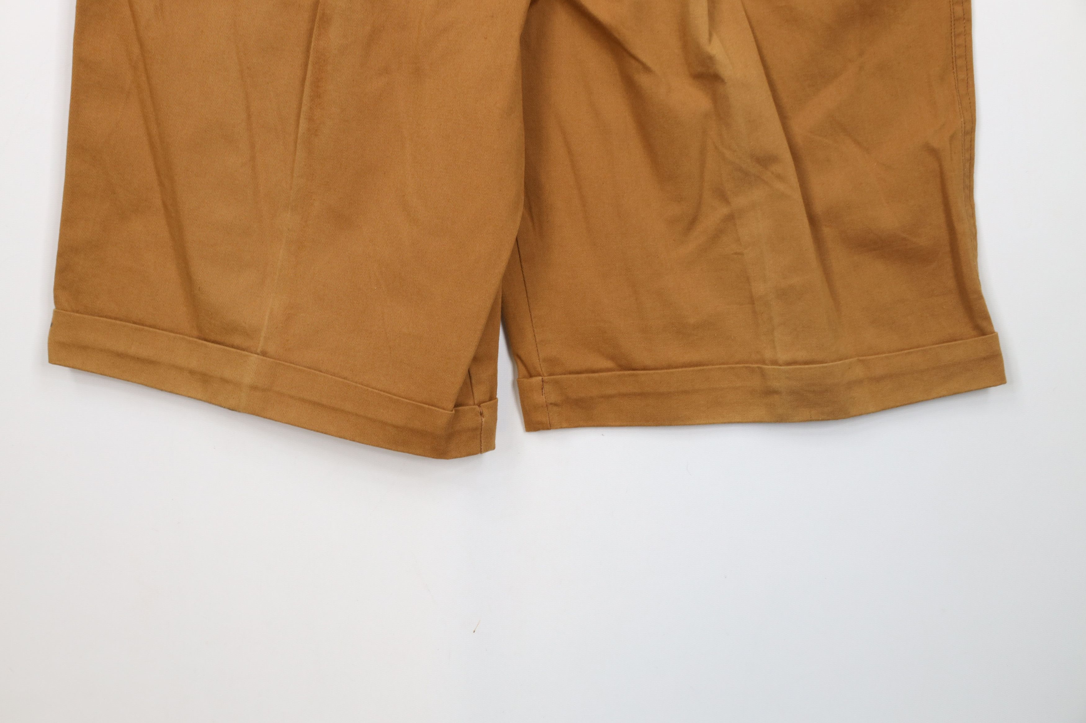 Vintage Deadstock Vintage 90s Streetwear Chino Shorts Brown Cotton Size US 32 / EU 48 - 4 Thumbnail