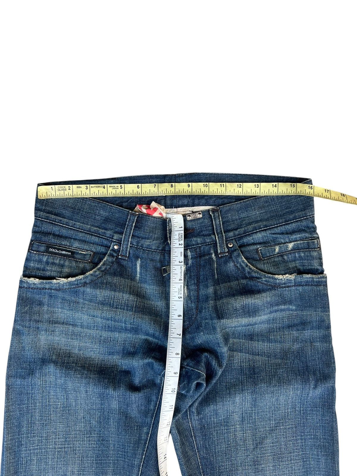Dolce & Gabbana Vintage Y2K Dolce & Gabbana Distress Denim Slim Jeans Size US 31 - 4 Thumbnail