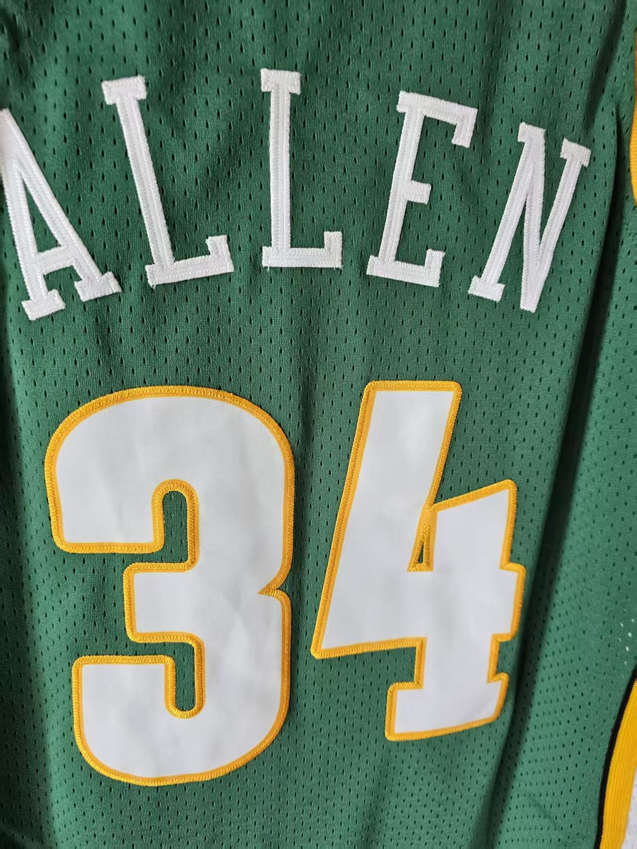 NBA Seattle SuperSonics 34 Ray Allen Jersey Green Size US XL / EU 56 / 4 - 5 Thumbnail