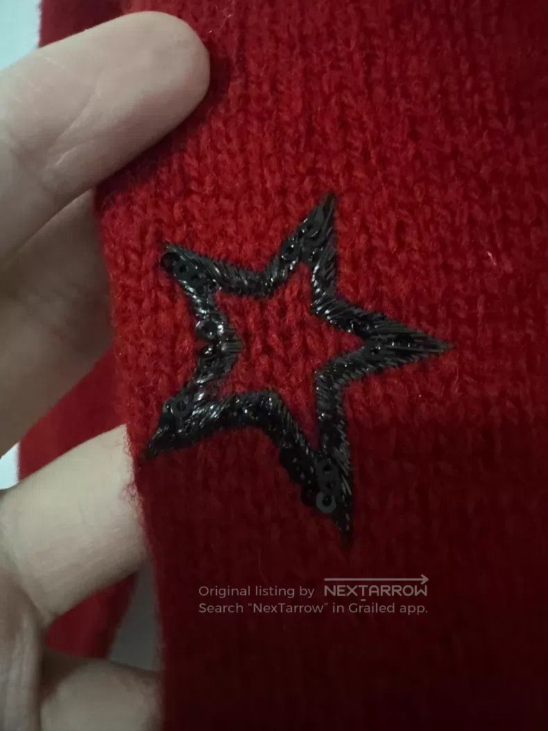 Saint Laurent Paris Saint Laurent Paris Dark red scales embroidered star sweat Size S / US 4 / IT 40 - 4 Thumbnail