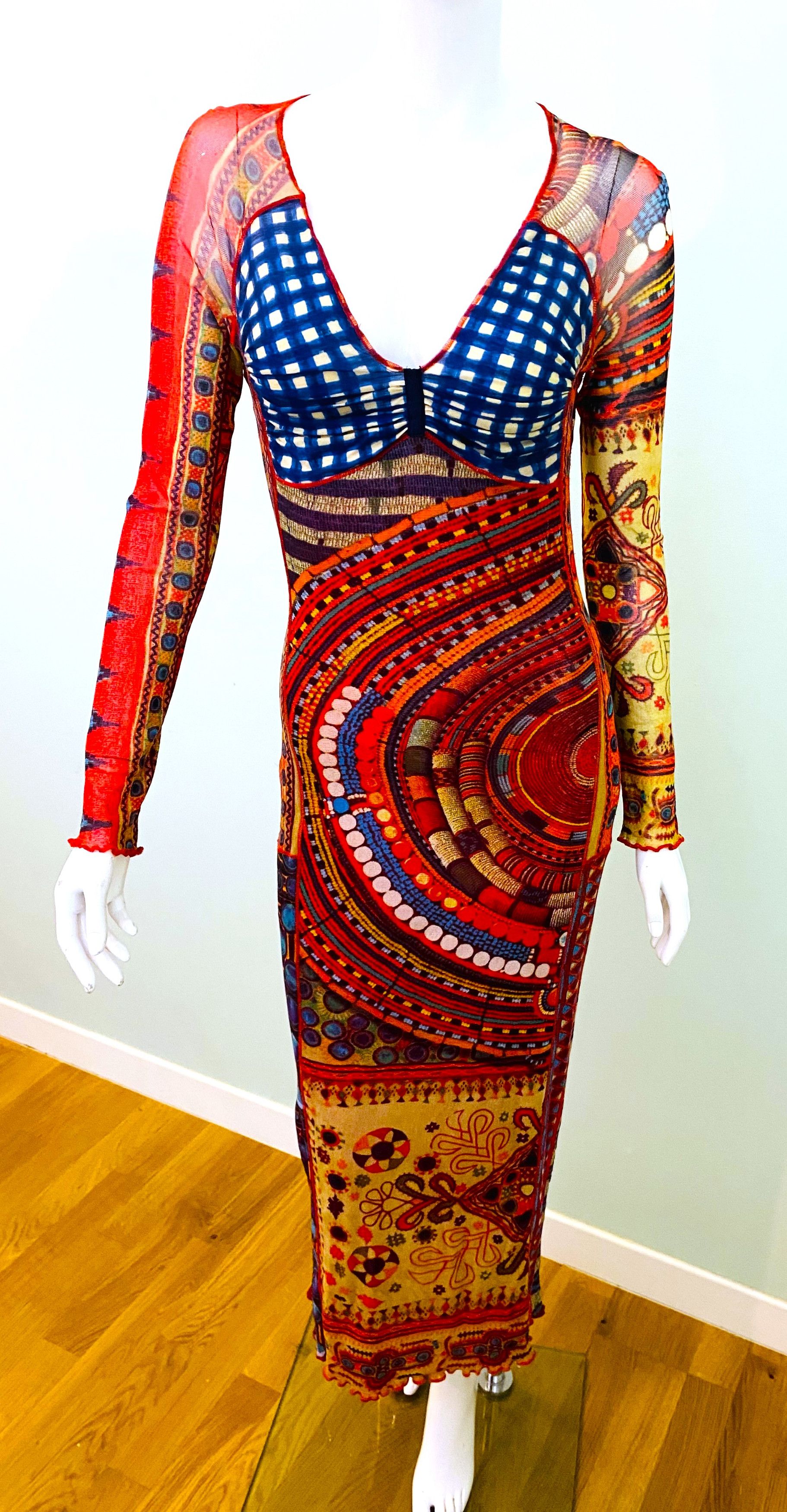 Jean Paul Gaultier Jean Paul Gaultier Backless FW 1995 Mesh Medium Maxi Dress Size M / US 6-8 / IT 42-44 - 2 Thumbnail