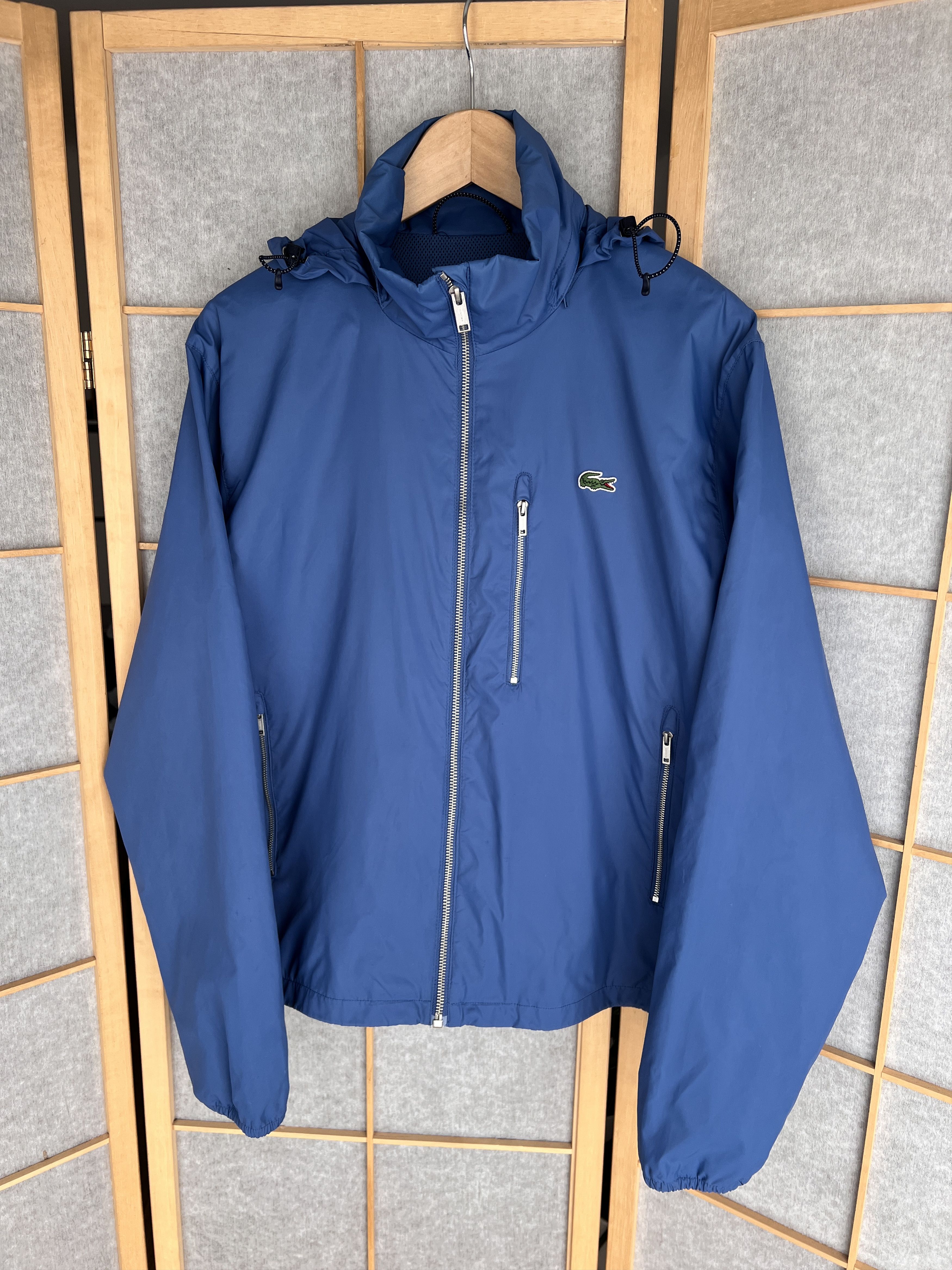 Lacoste Rare! Lacoste vintage nylon hooded jacket windbreaker luxury Size US M / EU 48-50 / 2 - 7 Thumbnail