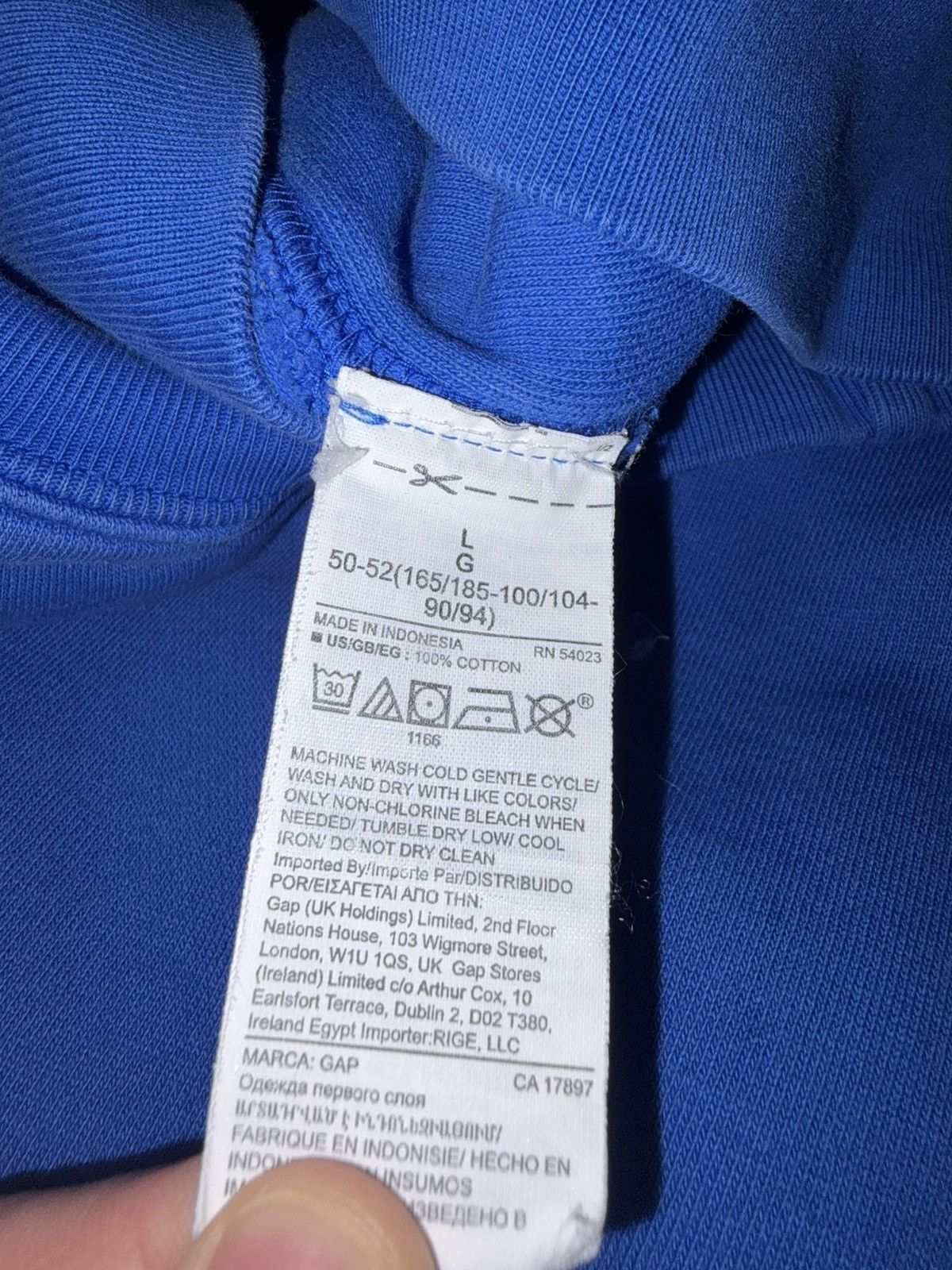 Gap × Yeezy Yeezy Gap Hoodie Blue Size US L / EU 52-54 / 3 - 4 Thumbnail