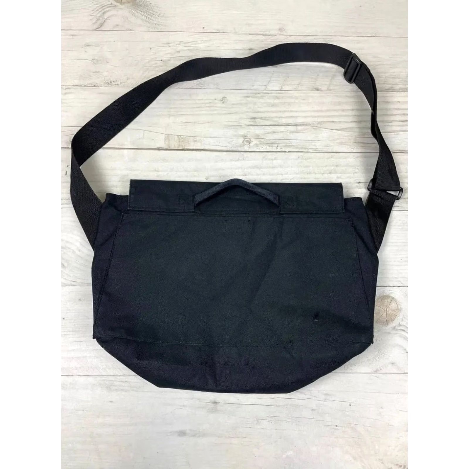 Nike VINTAGE Nike Messenger Bag 00s Black Shoulder Strap Nylon Polyester Men Travel Casual Indoor 45/35/10cm Size ONE SIZE - 7 Thumbnail