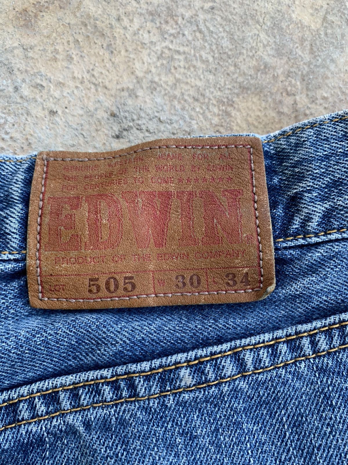Edwin × Japanese Brand Vintage Distressed Edwin 505 Baggy Redline Selvedge Denim Size US 29 - 4 Thumbnail