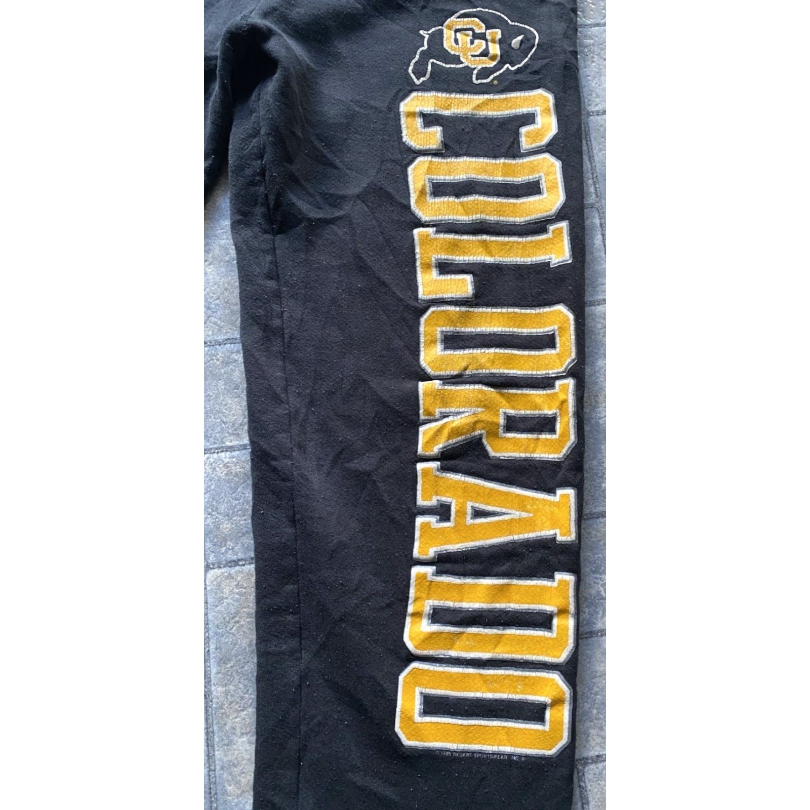 Jerzees VTG Jerzees Super Sweats Sweatpants Men’s M USA Made Colorado Buffaloes CU Black 1980s Decade Mens Size US 31 - 4 Thumbnail