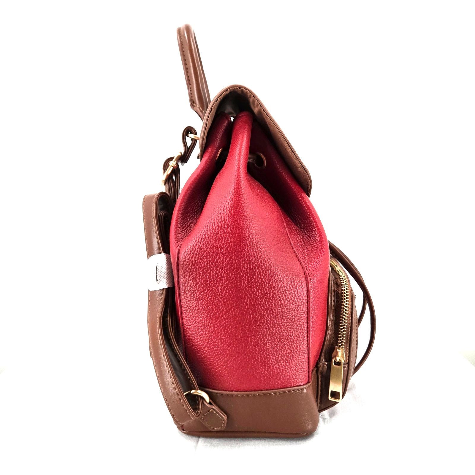 Walmart Time & Tru Gabriella Drawstring Backpack Persimmon/Chestnut Size ONE SIZE - 6 Thumbnail