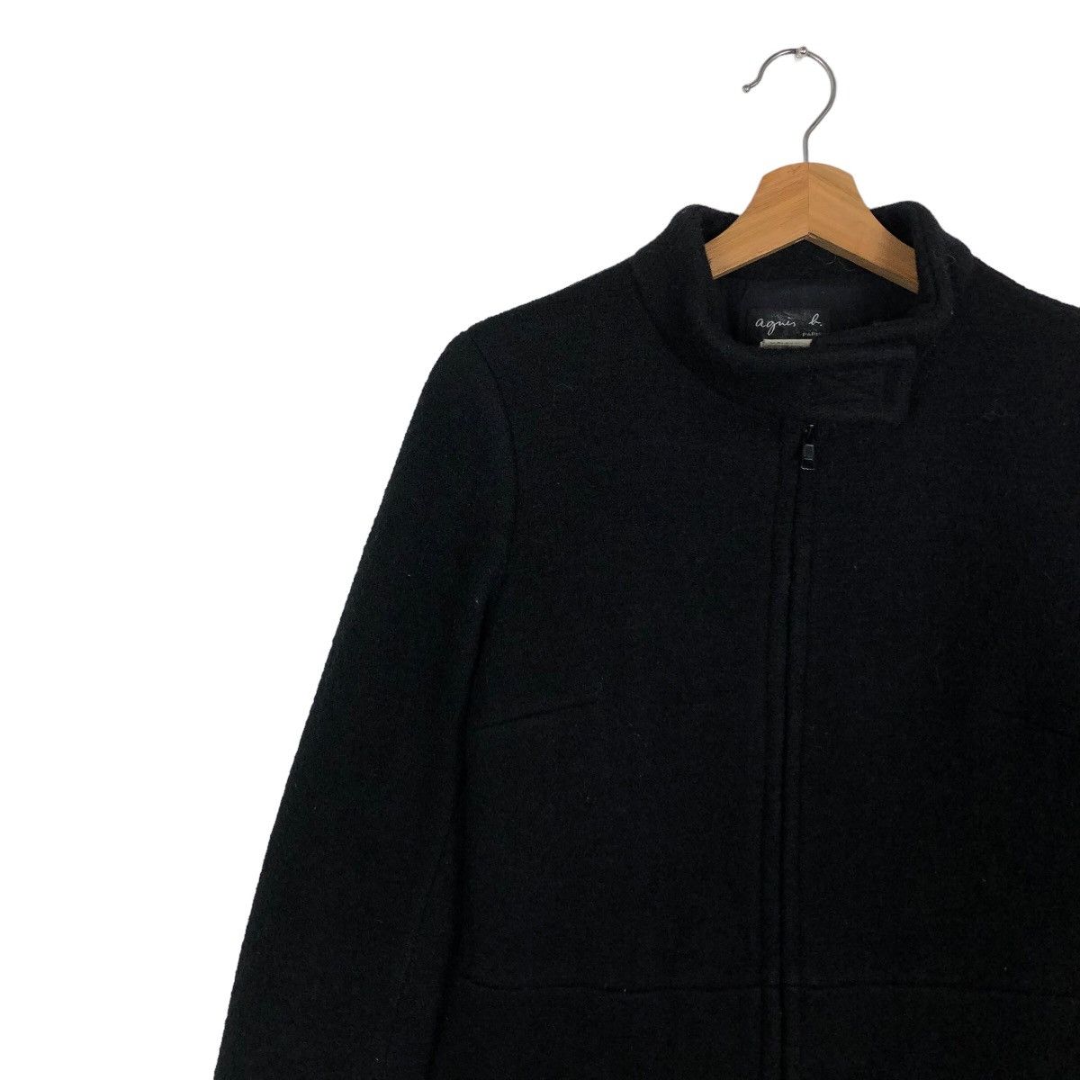 agnes b. 🔥Rich Brown - Fly Coat Herringbone Wool Long Jacket Size US M / EU 48-50 / 2 - 7 Thumbnail