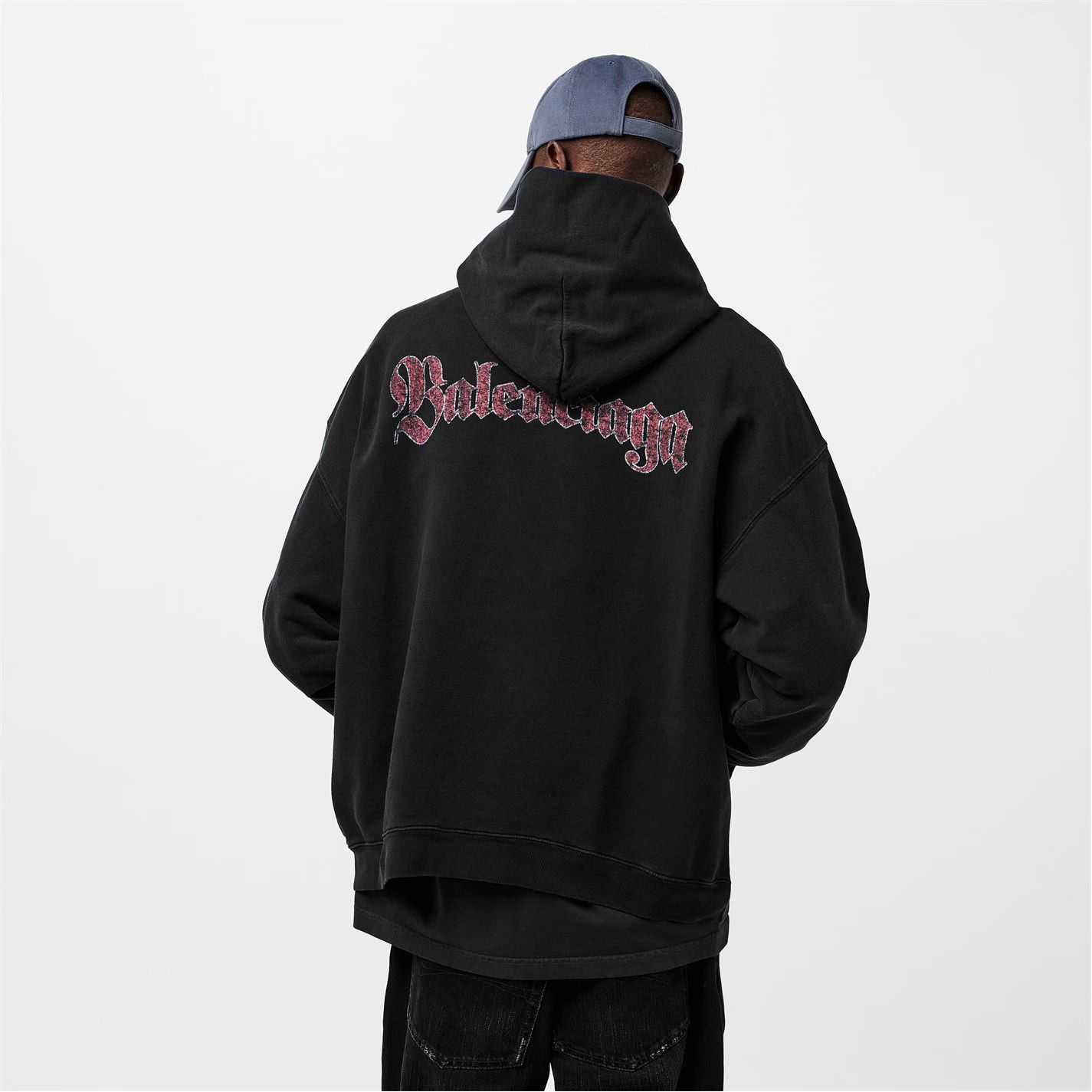 Balenciaga o1g2r1mq0226 Spiral Crest Pull Over Hoodie In Black Size US L / EU 52-54 / 3 - 4 Thumbnail