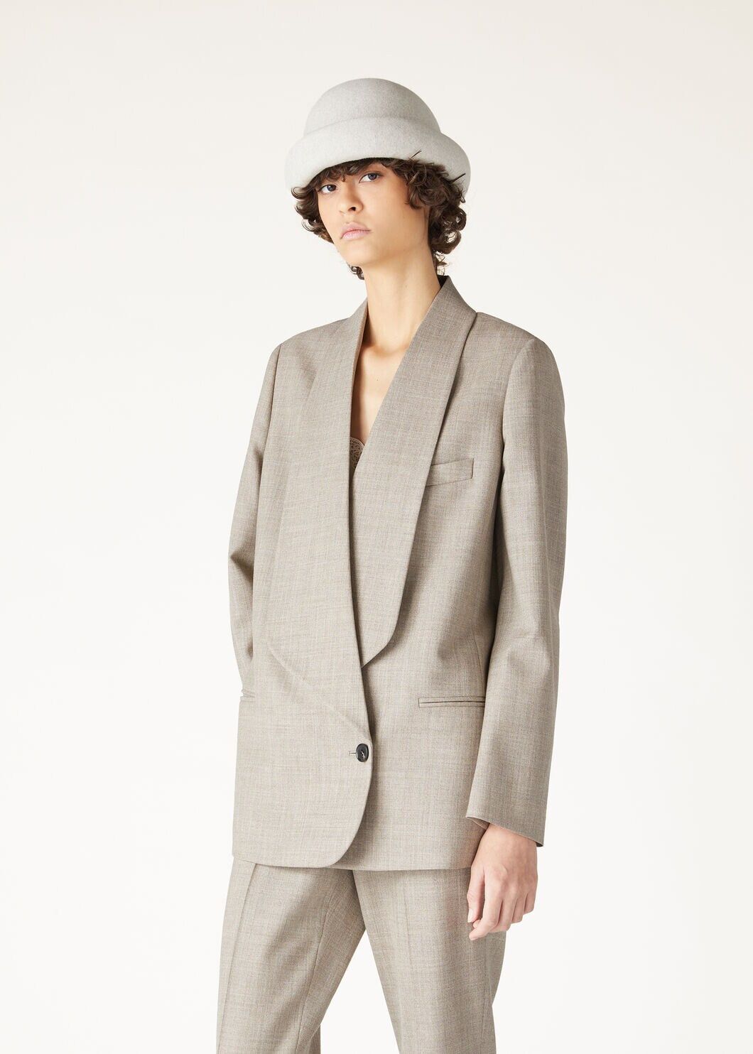 Loro Piana o1w1db10825 FAO6453 Sheri Jacket in Beige Size S / US 4 / IT 40 - 1 Preview