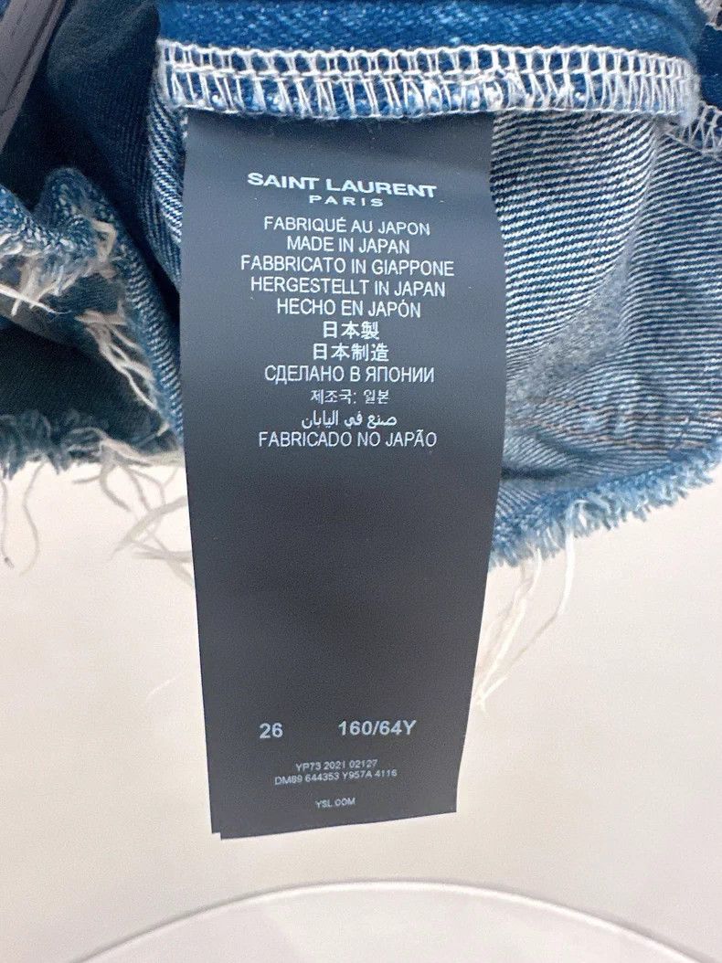 Other Saint Laurent Paris Blue Denim Shorts Size 26" / US 2 / IT 38 - 4 Thumbnail