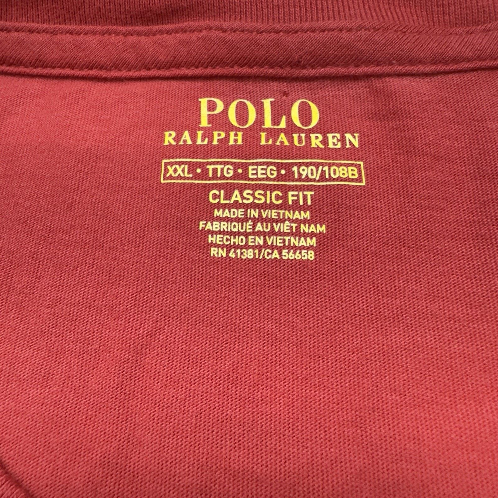 Polo Ralph Lauren Polo Ralph Lauren Classic Fit Men XXL Red Blue Pony Logo Tee Size US XXL / EU 58 / 5 - 12 Thumbnail