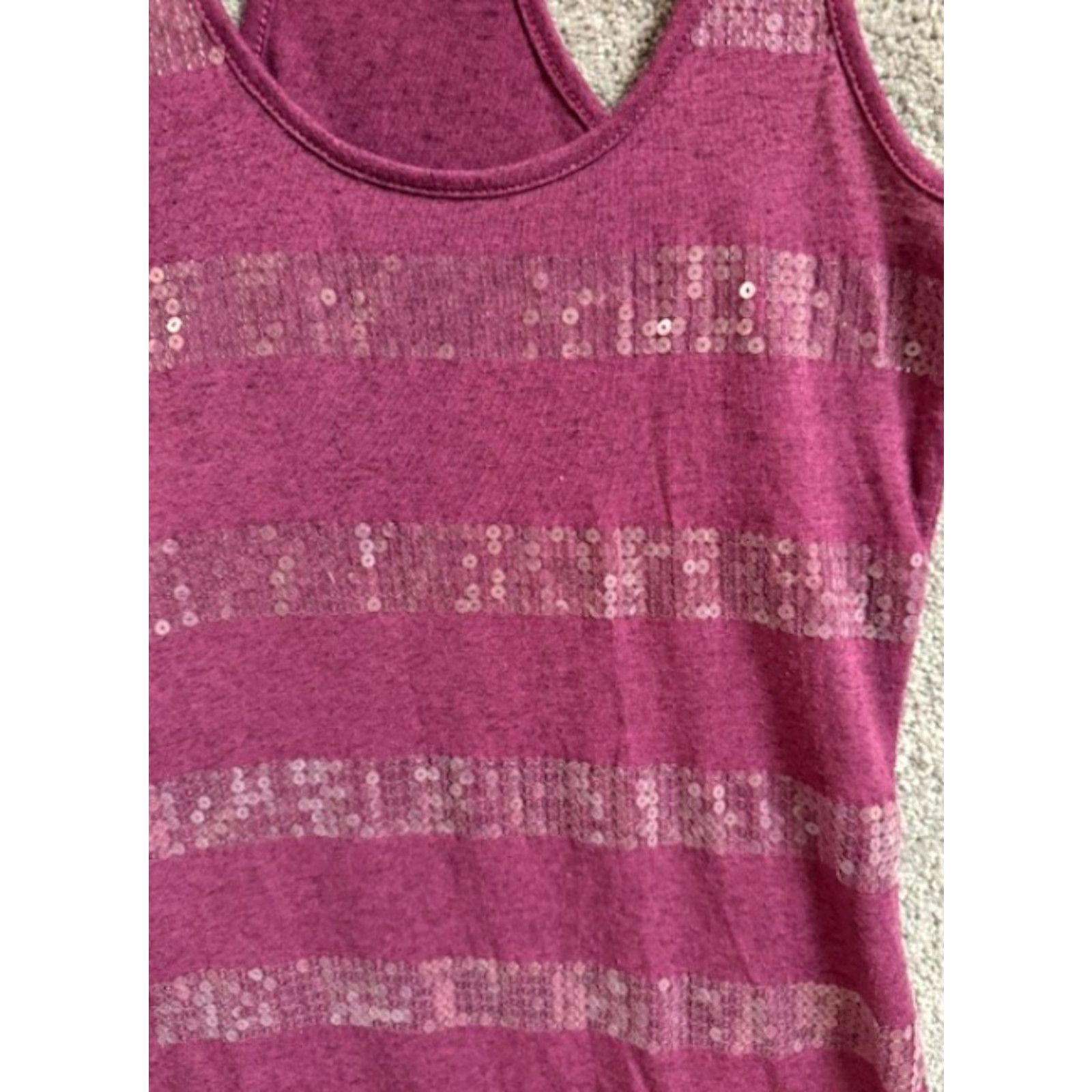 Vintage Wet Seal Tank Top Womens XS Sequins Embellished Fairy Grunge Festival 90s Y2K Tank Womens XS Purple Sequin Casual Vintage No Size XS / US 0-2 / IT 36-38 - 3 Thumbnail