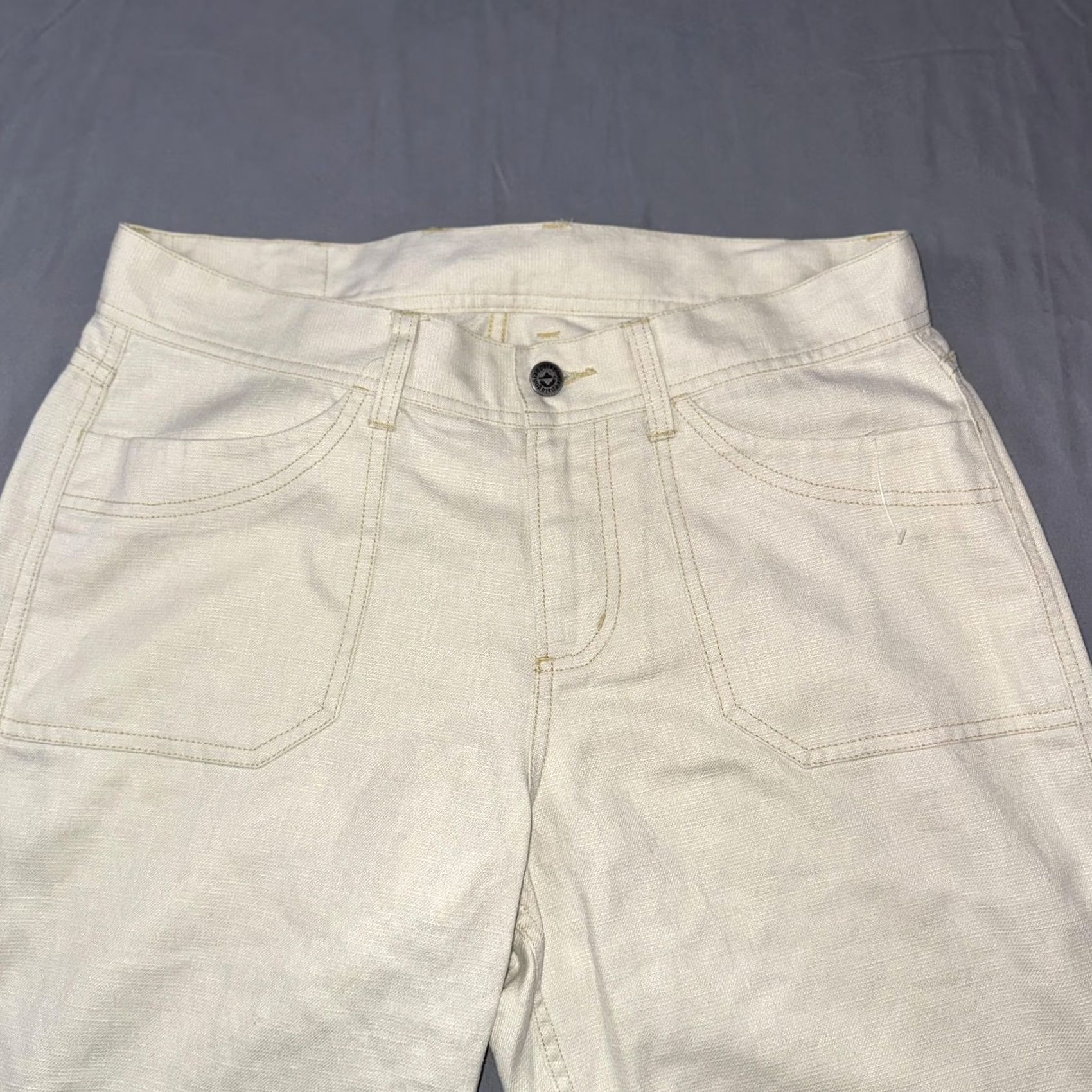 Patagonia Patagonia Pants Womens 10 White Cotton Hemp Denim Straight Leg Chino Casual Size 32" / US 10 / IT 46 - 4 Thumbnail