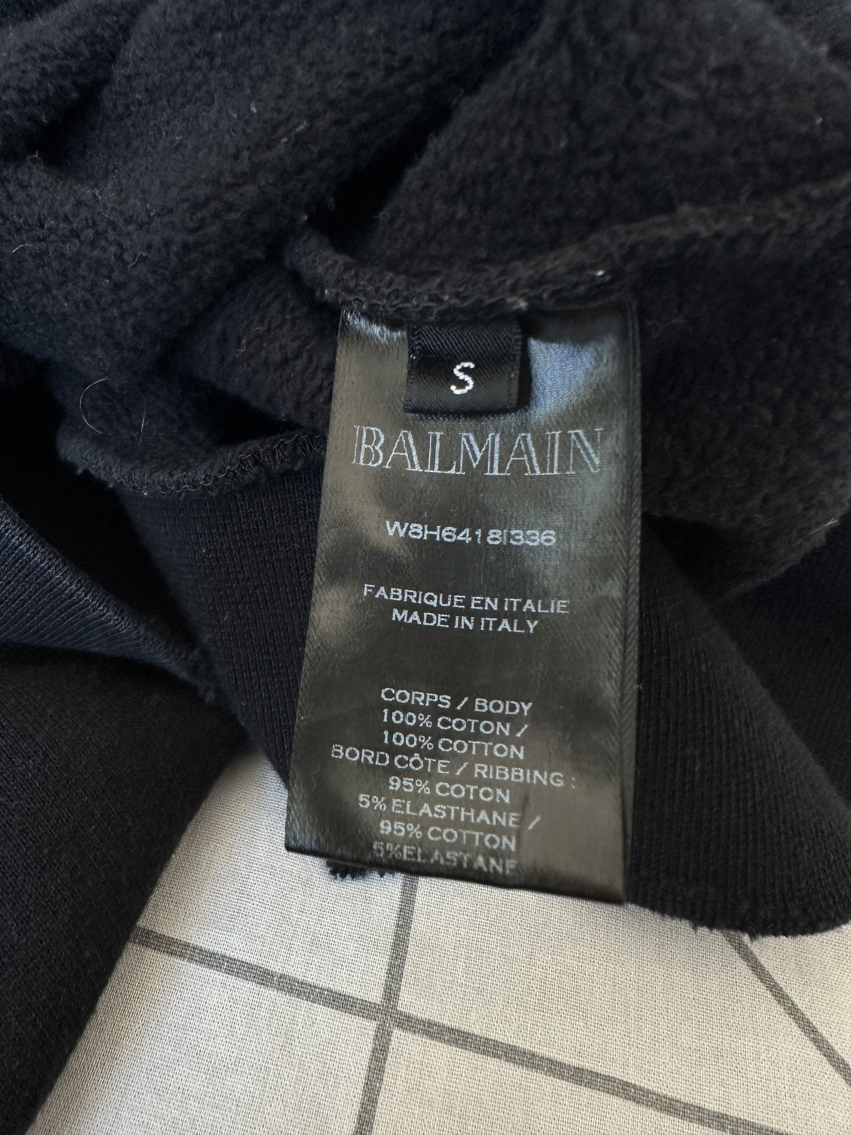 Balmain FW18 Balmain Exit Logo Distressed Crewneck Black Size US M / EU 48-50 / 2 - 6 Thumbnail