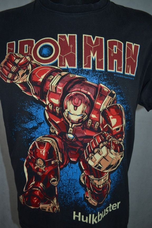 DC Comics × Marvel Comics Iron Man Black Timber Faded tee Size US L / EU 52-54 / 3 - 6 Thumbnail