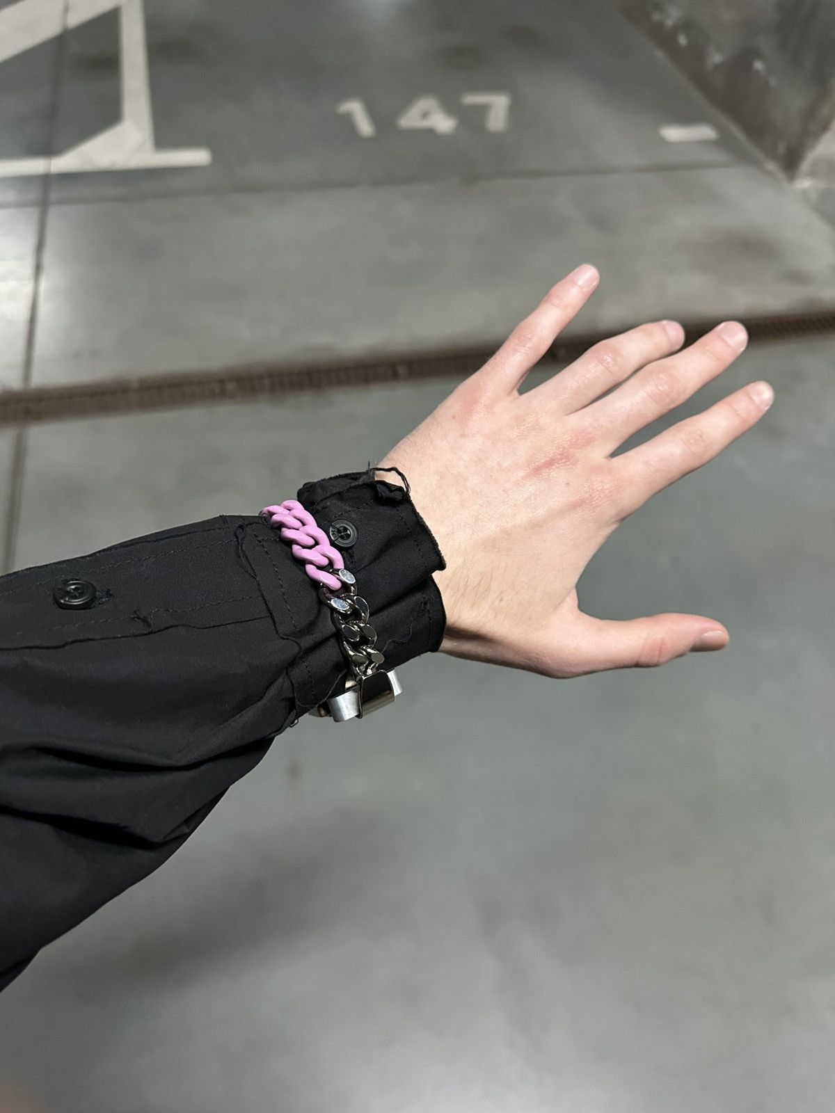 1017 ALYX 9SM 1017 ALYX 9SM Silver & Pink Colored Bracelet, size S-M Size ONE SIZE - 4 Thumbnail