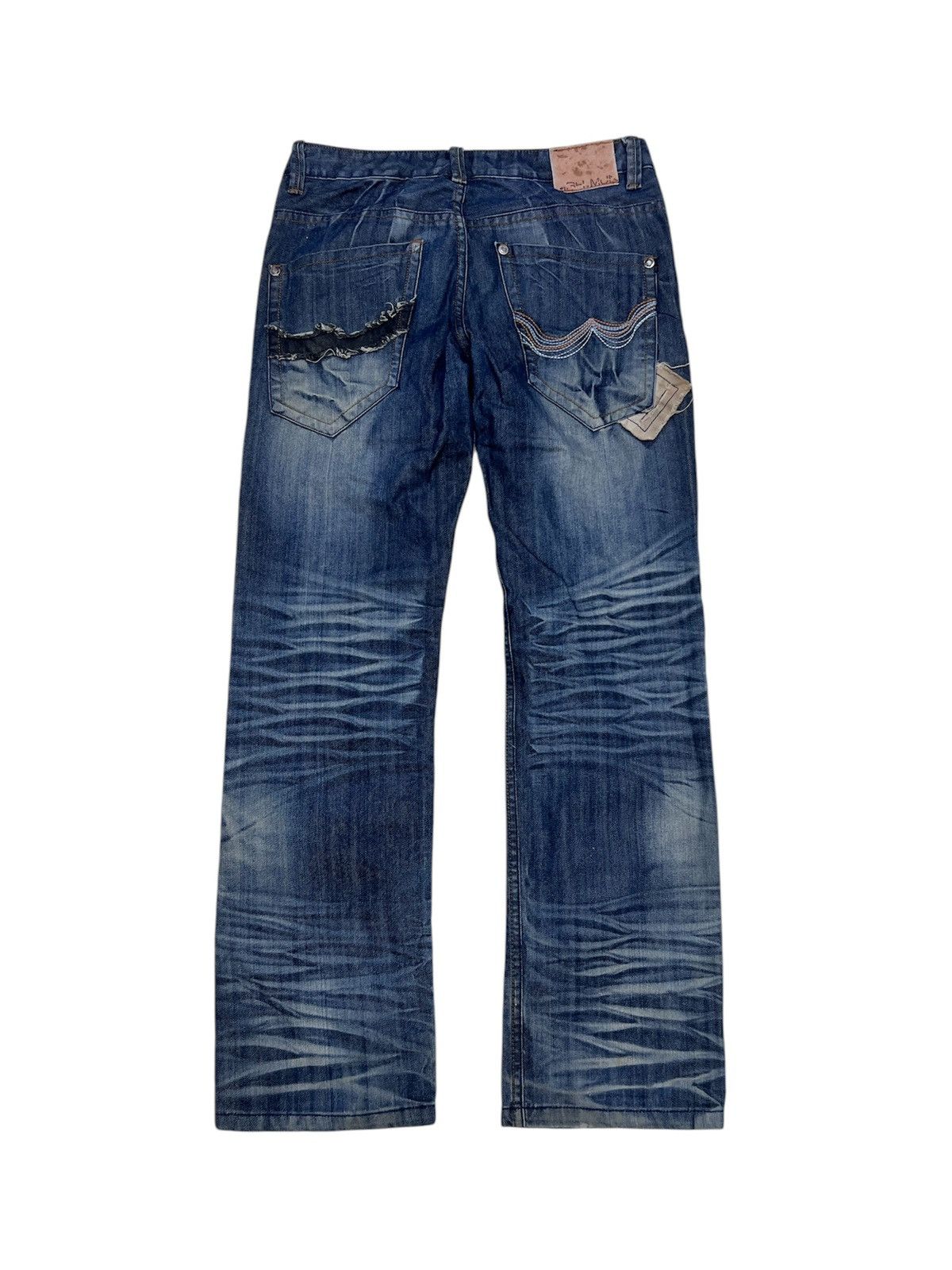 Energie Energie Worn Out Distressed Patch work Denim Jeans Pant Size US 34 / EU 50 - 2 Thumbnail