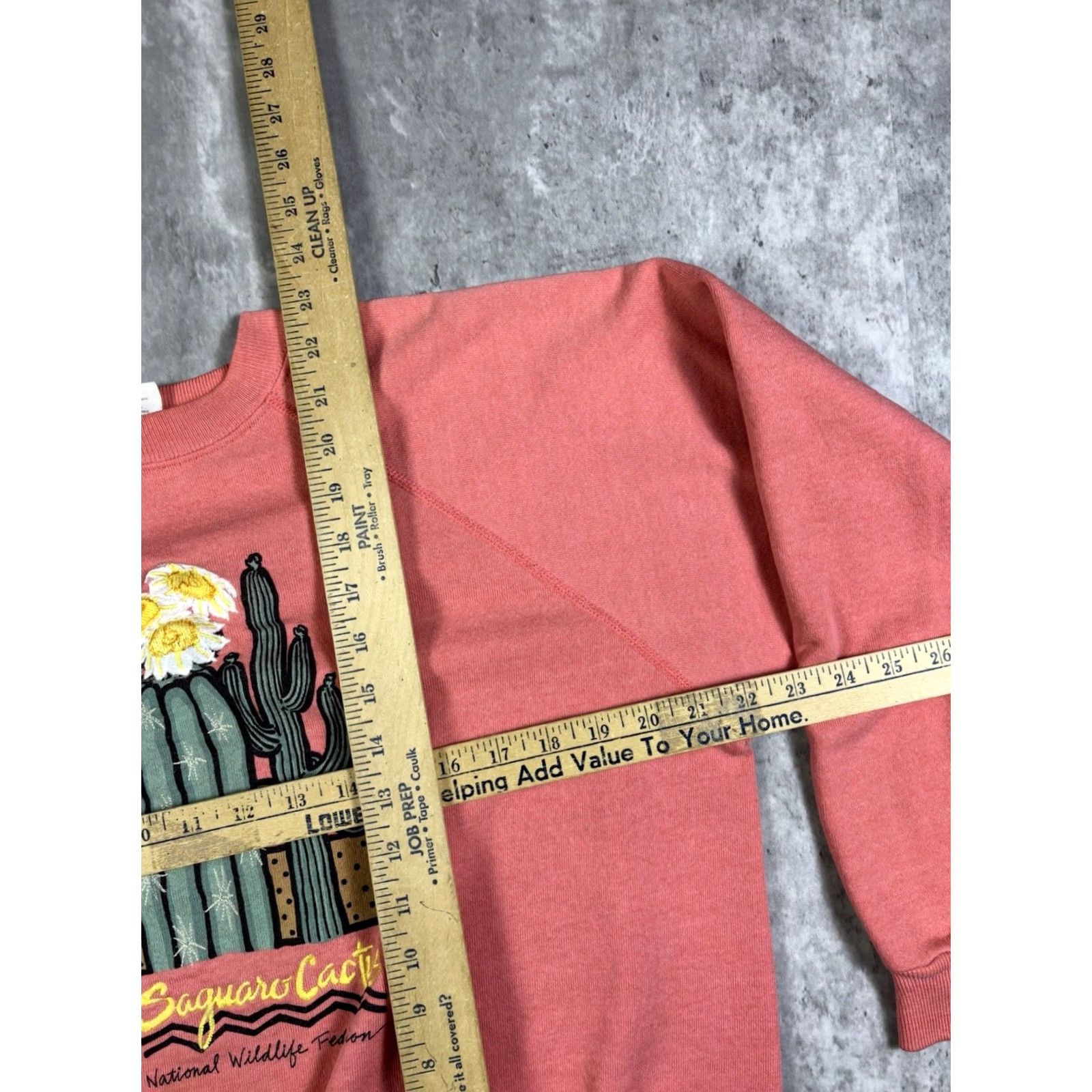 Vintage VINTAGE Cactus Sweatshirt Pink Womens XL Crew Neck Long Sleeve Hoodie Size XL / US 12-14 / IT 48-50 - 7 Thumbnail