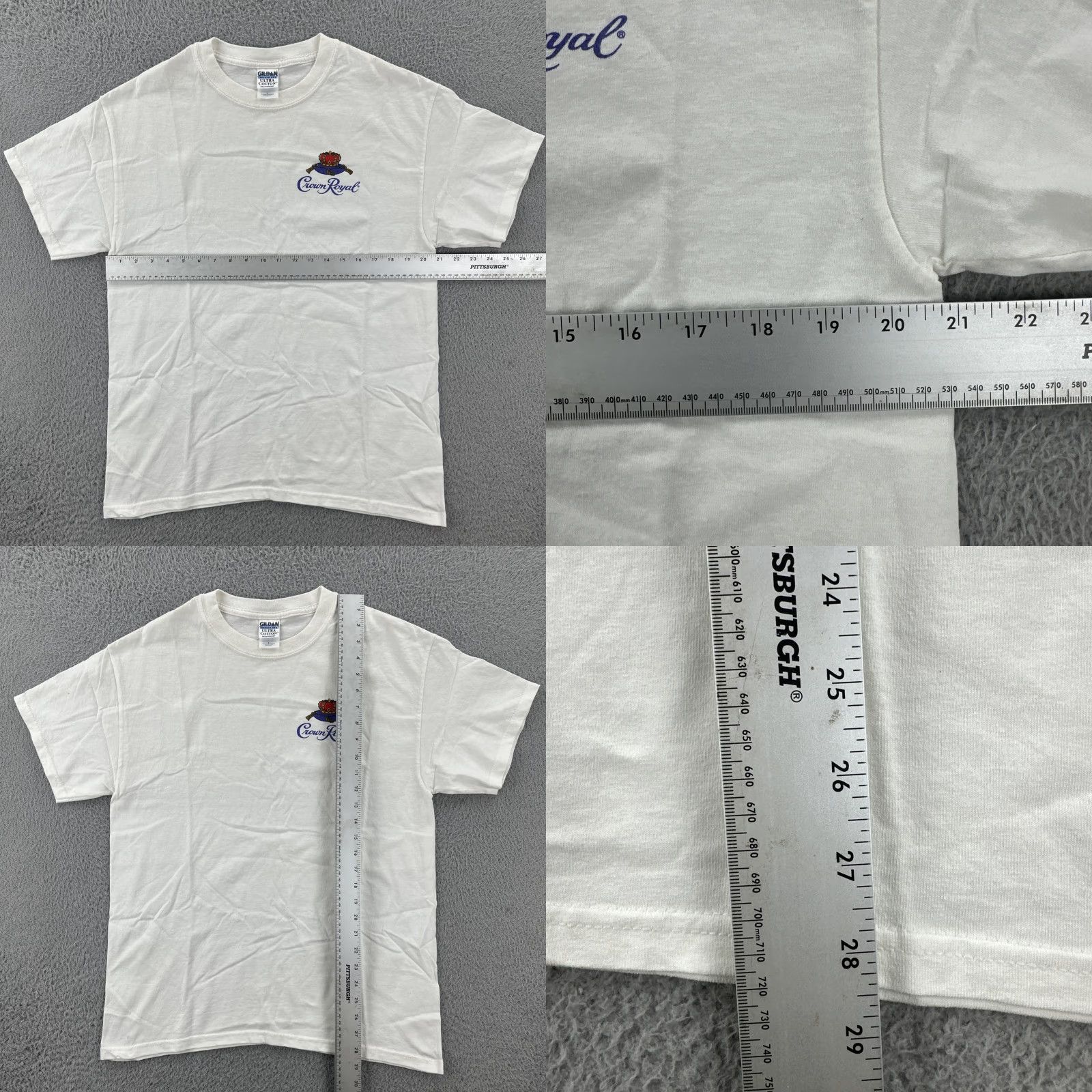 Gildan VINTAGE Gildan Shirt Crown Royal Alcohol Promo Logo Tee Men’s Large White 90s USA Mens Size US L / EU 52-54 / 3 - 8 Thumbnail