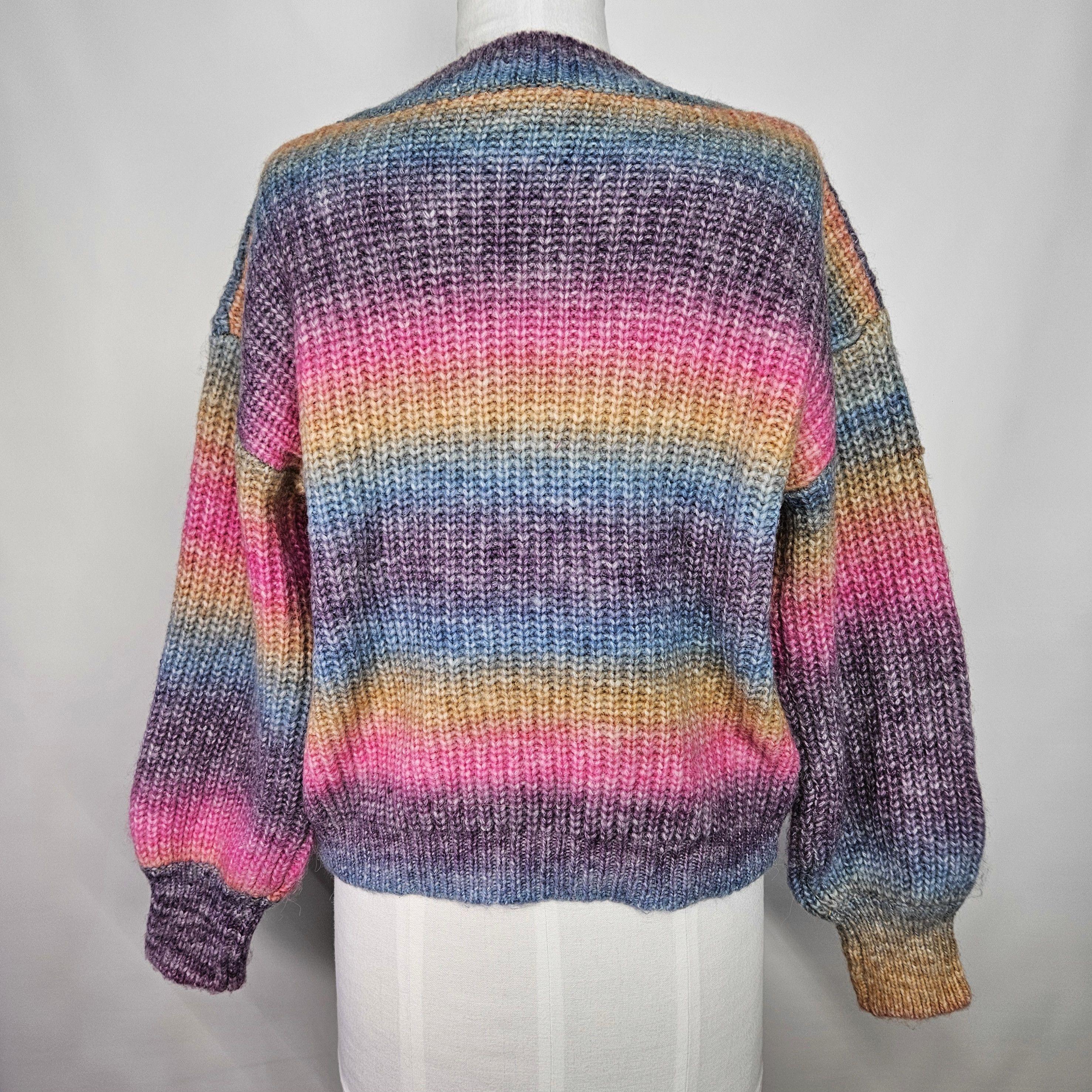 Other ee:some Size S/M Sweater Space Dye Ombre Rainbow Chunky Knit Size M / US 6-8 / IT 42-44 - 3 Thumbnail
