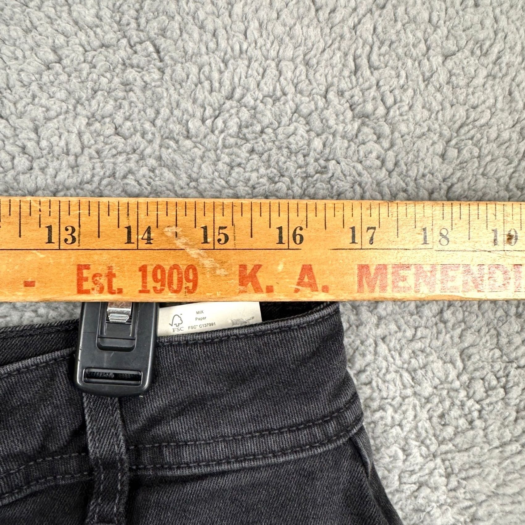 FatFace Fat Face Keswick Jeans Cropped Wide Leg Womens 16R Black Denim NEW Pockets Comfort Stretch Size 38" / US 16 / IT 52 - 7 Thumbnail